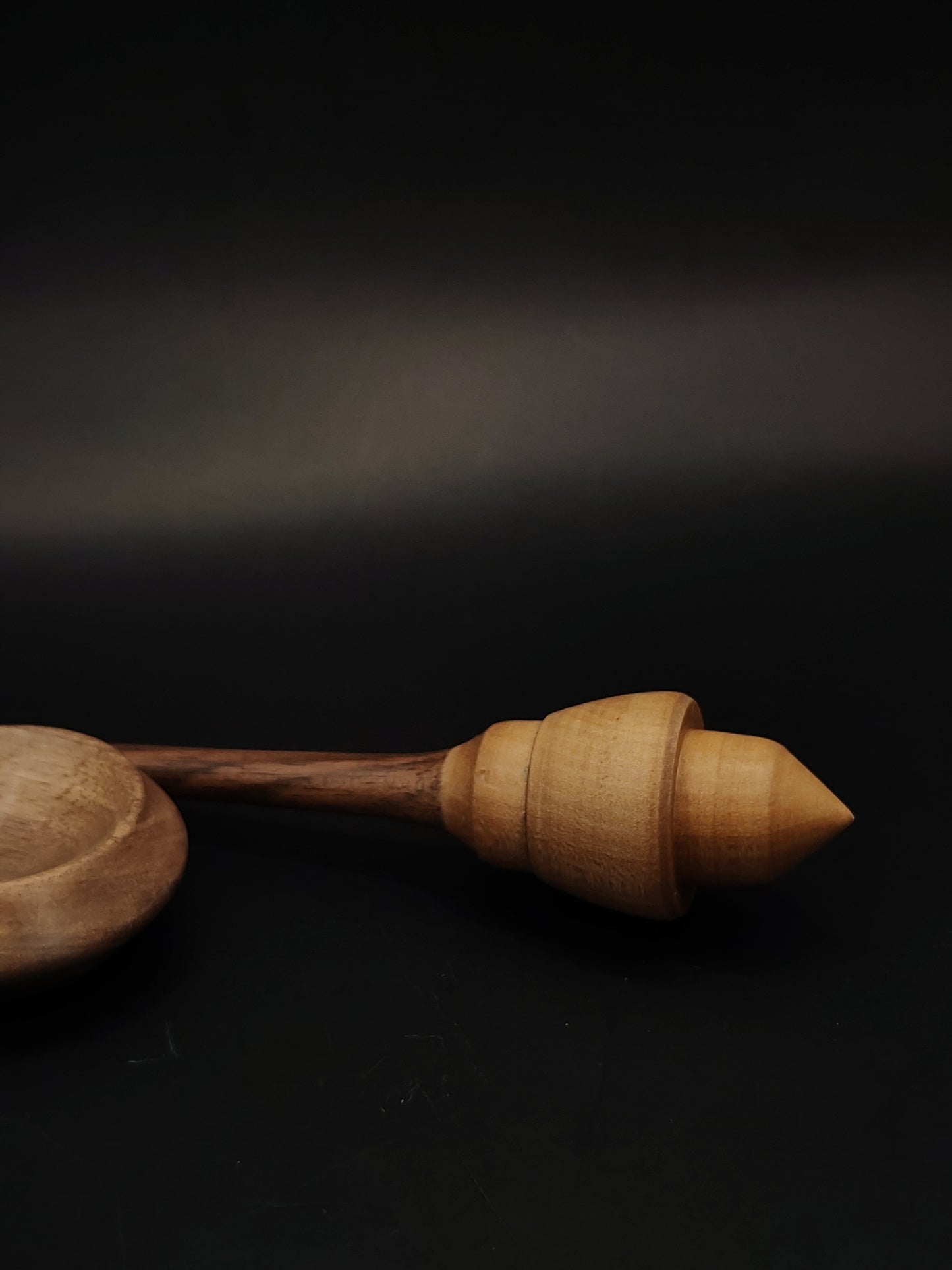Mini Support Spindle Set 14g Yarn Spinning Tool Wooden Spindle Walnut Bowl