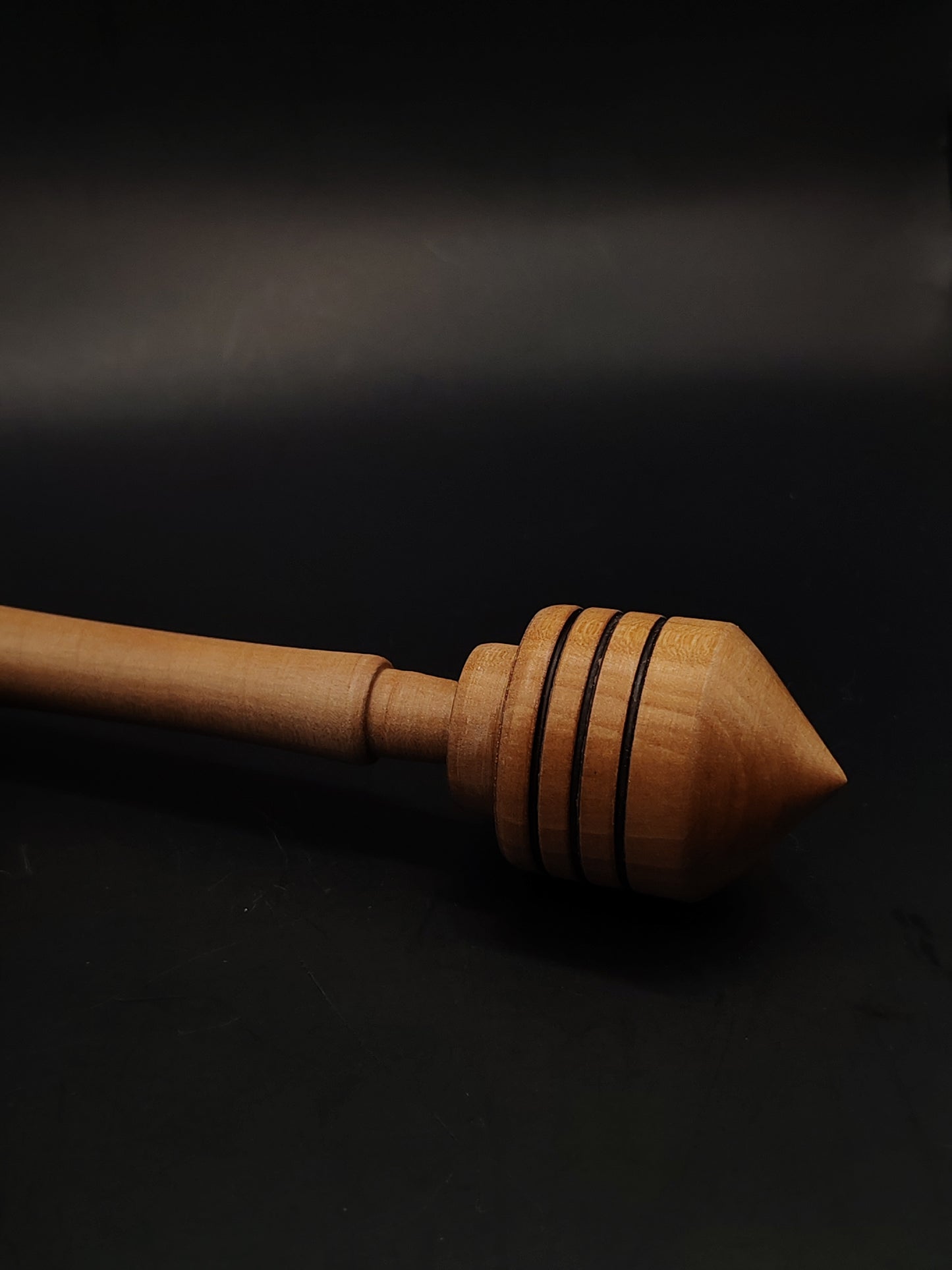 Support Spindle Set 31g Yarn Spinning Tool Pear Wood Spindle with Walnut Bowl