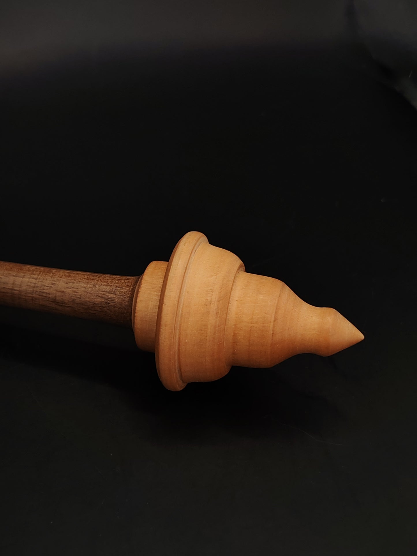 Support Spindle Set 23g Yarn Spinning Tool Walnut Shaft Pear Whorl Walnut Bowl