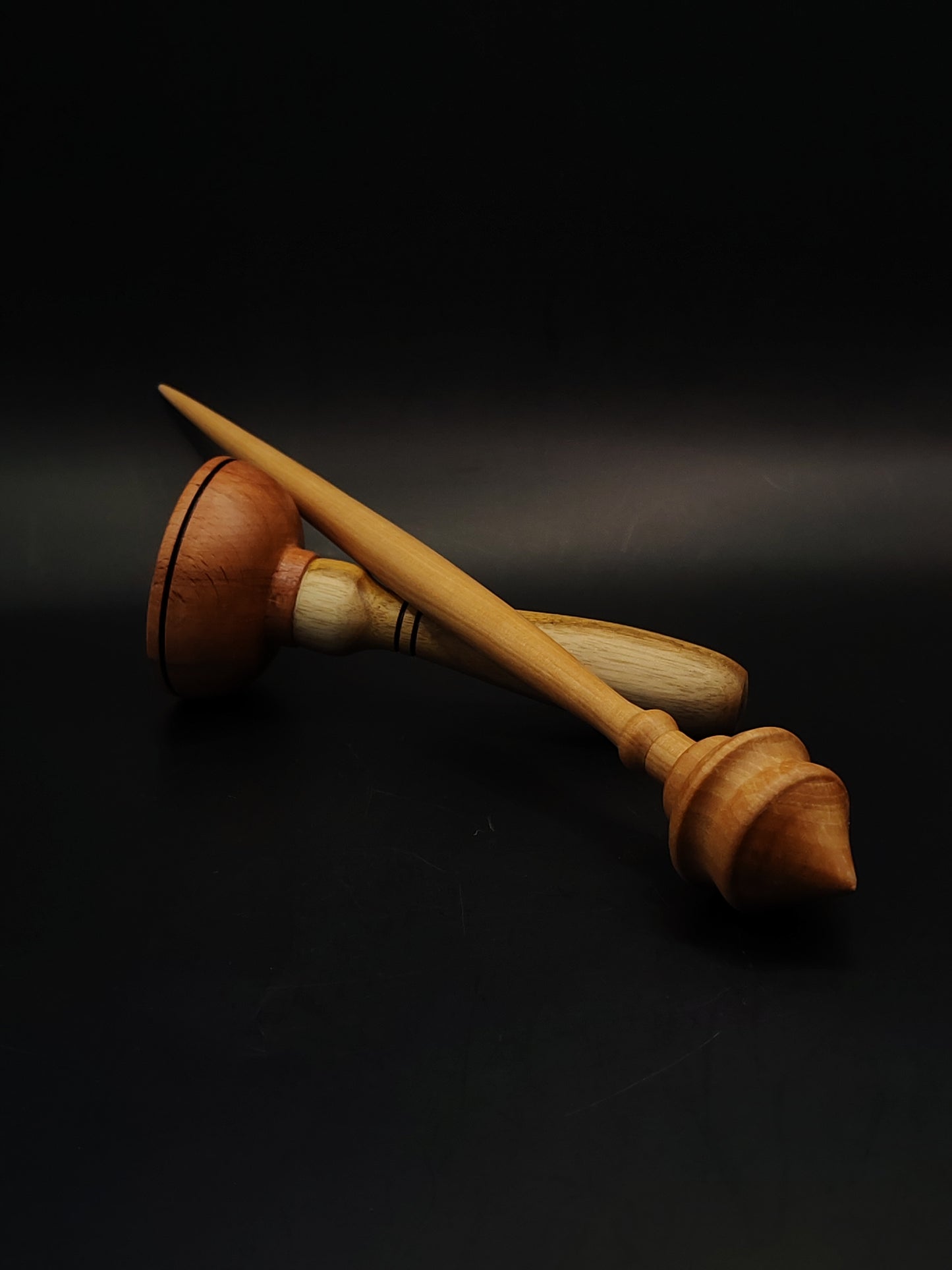 Support Spindle Set 25g Yarn Spinning Tool Pear Wood Spindle Wooden Bowl