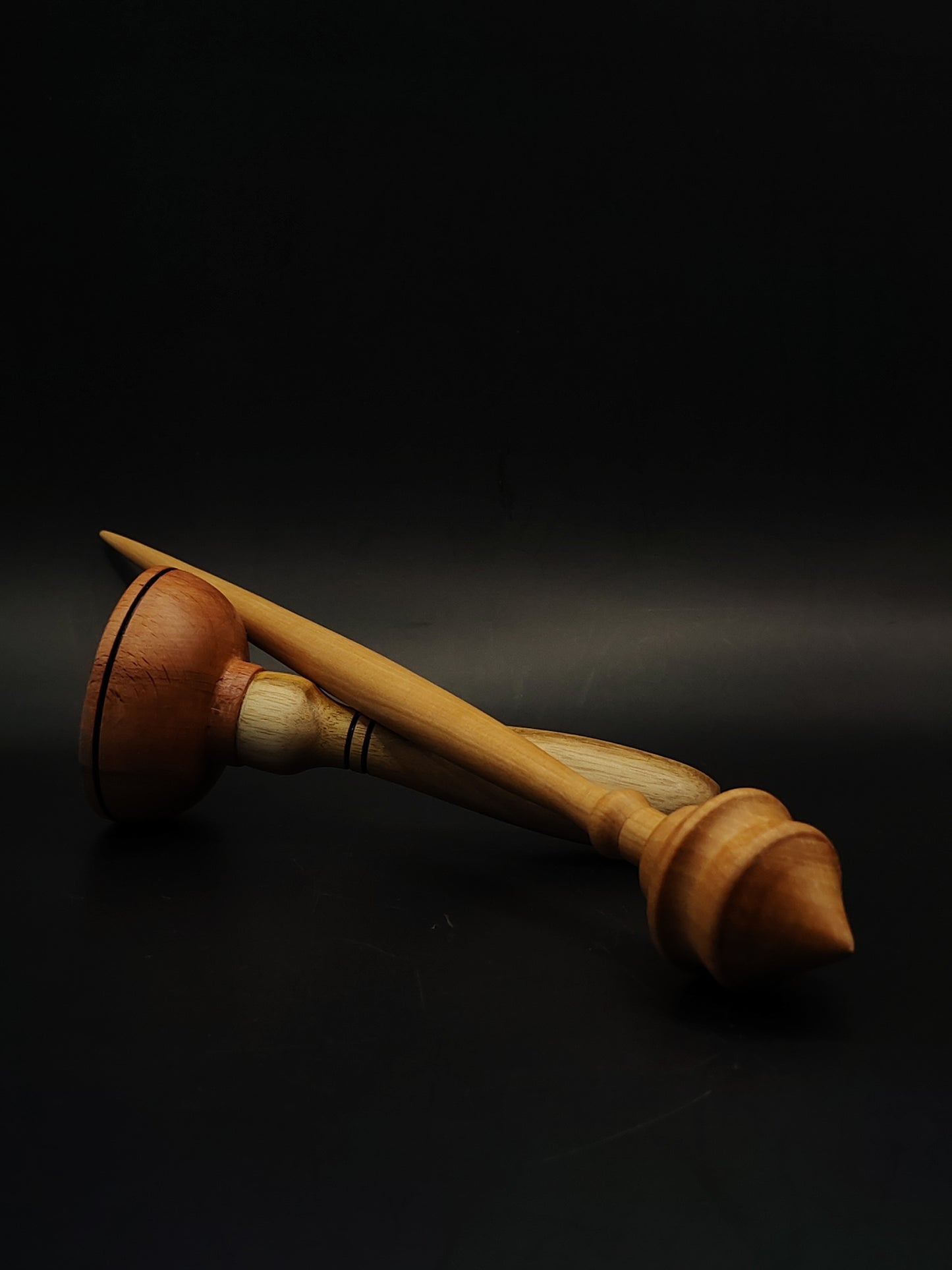 Support Spindle Set 25g Yarn Spinning Tool Pear Wood Spindle Wooden Bowl