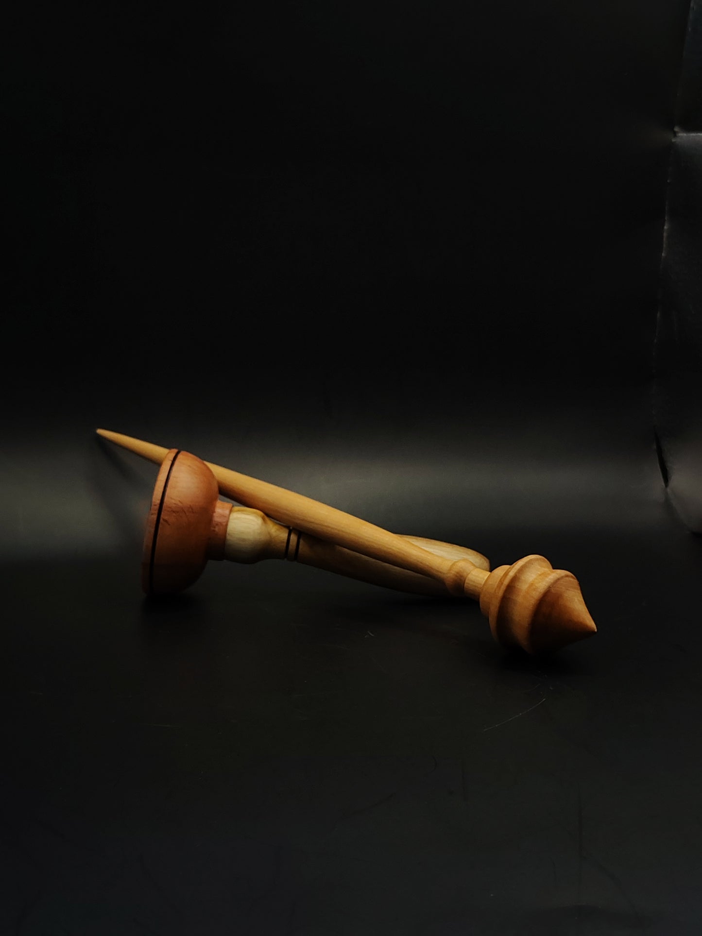 Support Spindle Set 25g Yarn Spinning Tool Pear Wood Spindle Wooden Bowl