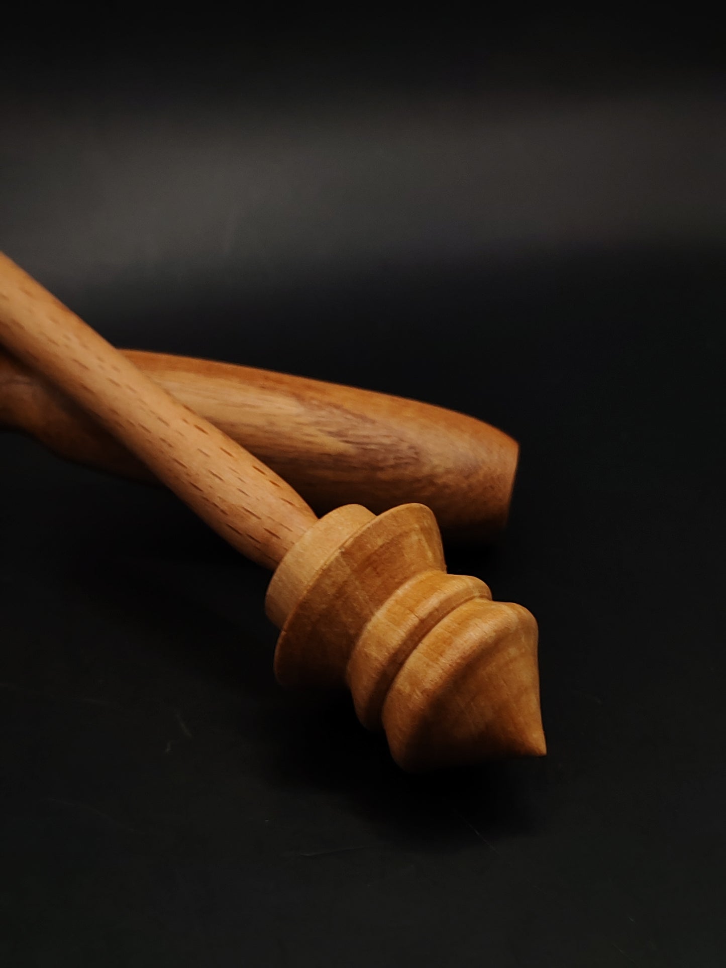 Support Spindle Set 18g Yarn Spinning Tool Beech Shaft Pear Whorl Beech Bowl