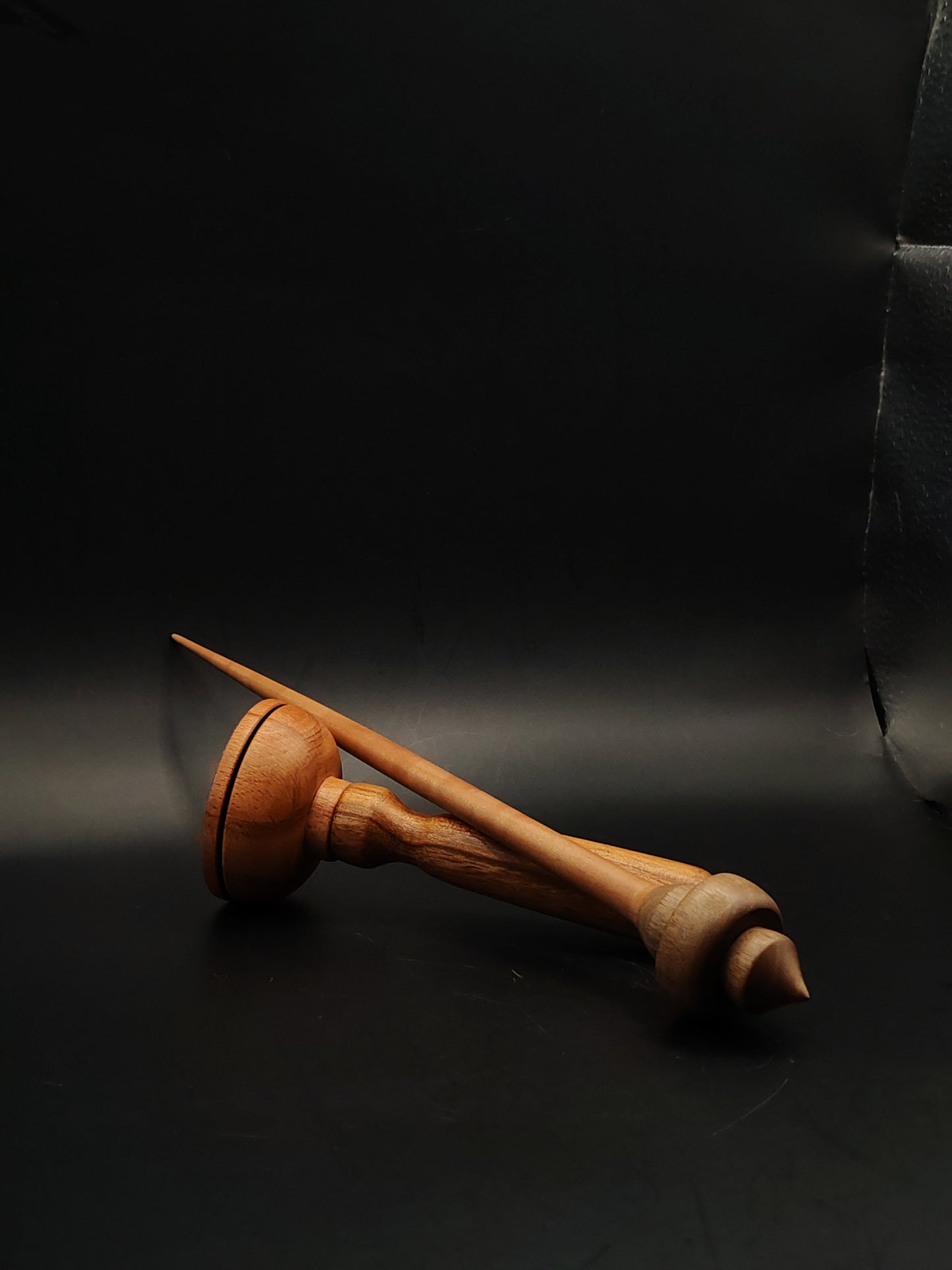 Support Spindle Set 20g Yarn Spinning Tool Plum Shaft Walnut Whorl Wooden Bowl