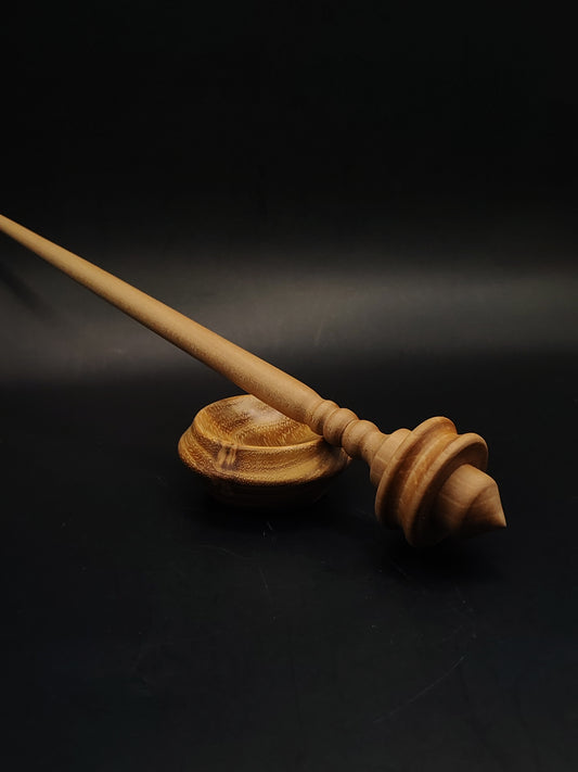 Support Spindle Set 22g Yarn Spinning Tool Sycamore Shaft Pear Whorl Acacia Bowl