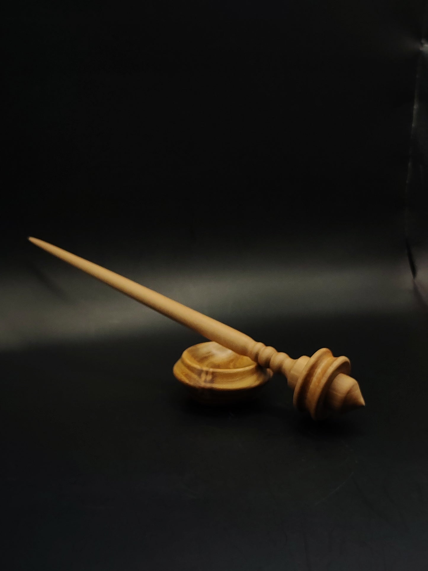 Support Spindle Set 22g Yarn Spinning Tool Sycamore Shaft Pear Whorl Acacia Bowl