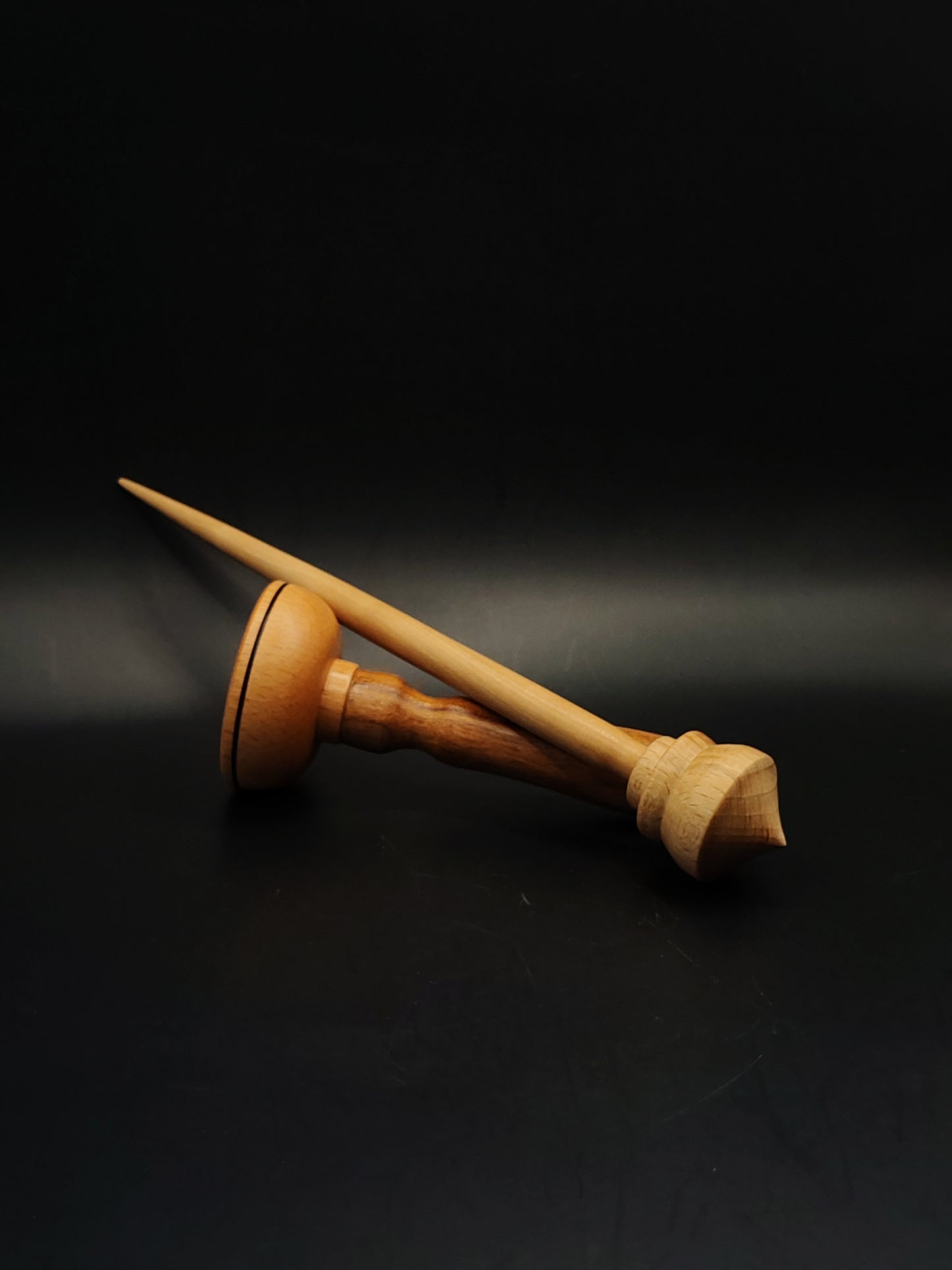 Support Spindle Set 25g Yarn Spinning Tool Pear Shaft Beech Whorl Beech Bowl