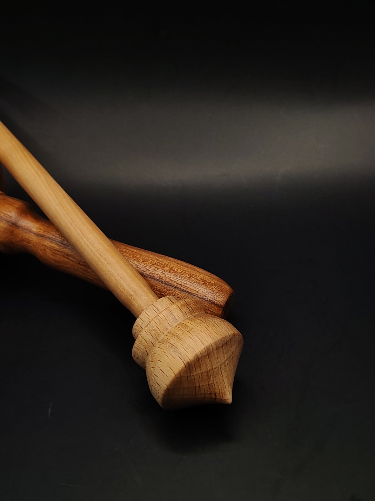 Support Spindle Set 25g Yarn Spinning Tool Pear Shaft Beech Whorl Beech Bowl