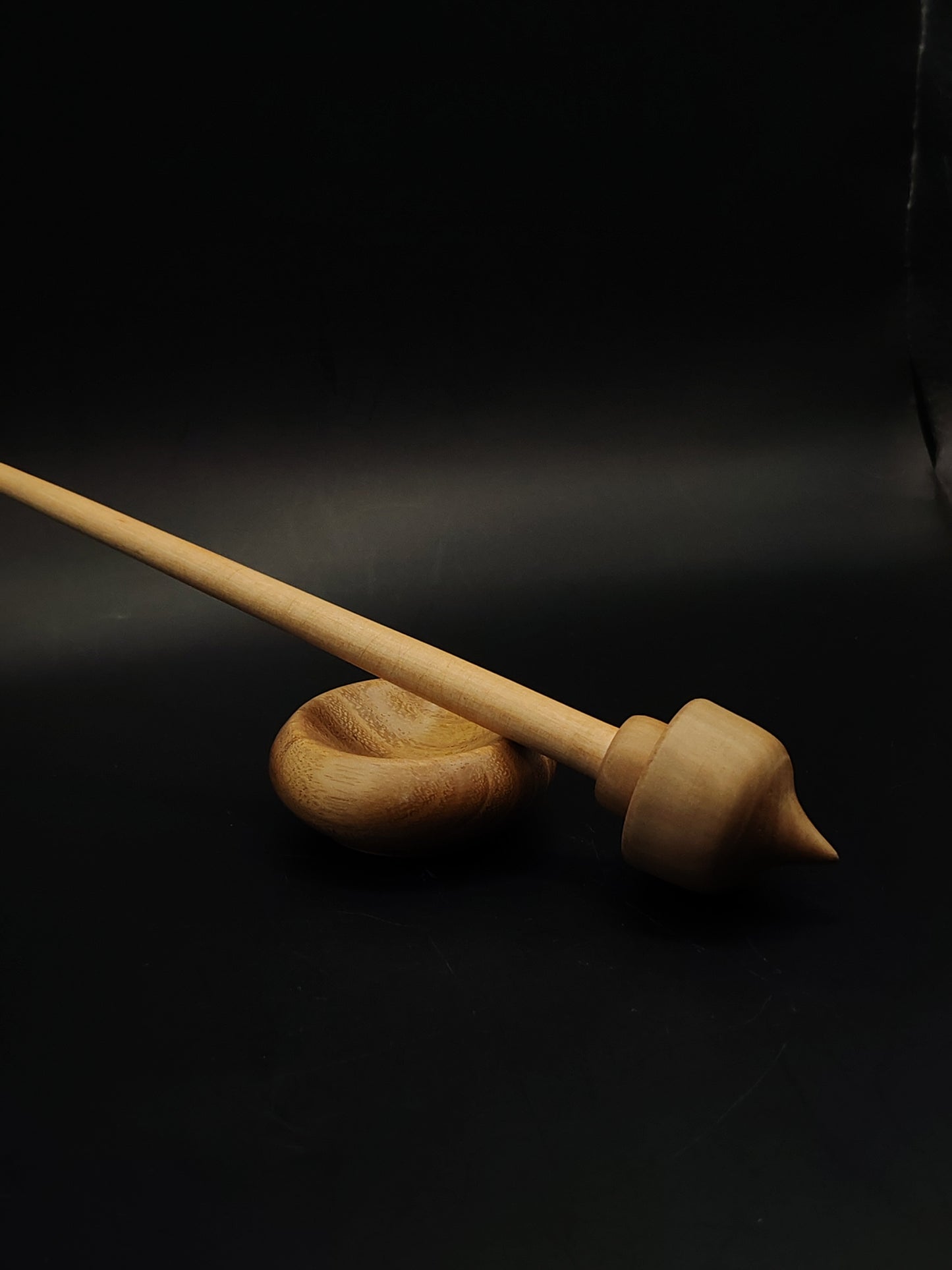 Support Spindle Set 18g Yarn Spinning Tool Apple Shaft Pear Whorl Acacia Bowl