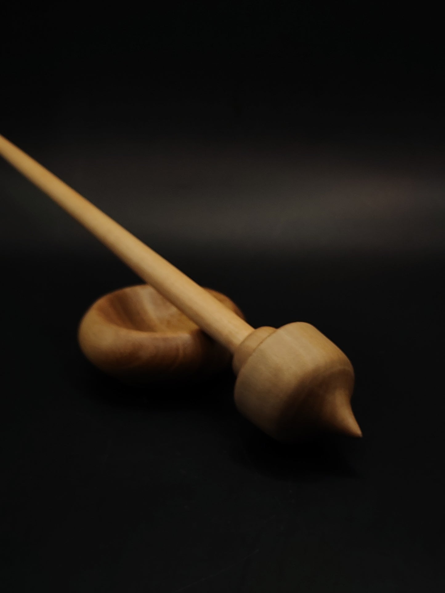 Support Spindle Set 18g Yarn Spinning Tool Apple Shaft Pear Whorl Acacia Bowl