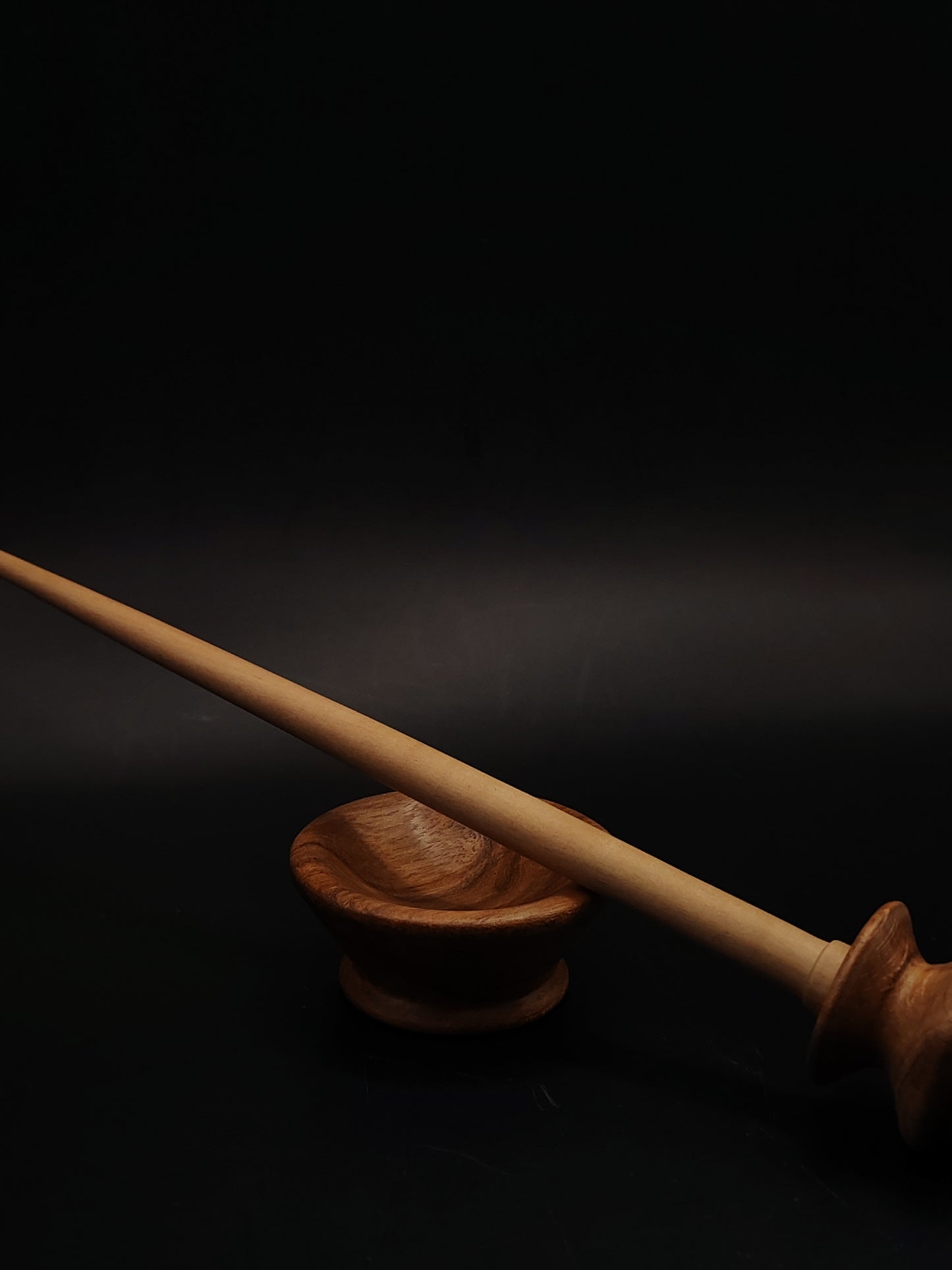 Support Spindle Set 15g Yarn Spinning Tool Pear Shaft Beech Whorl Chestnut Bowl