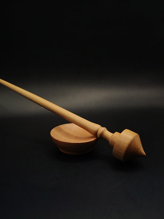 Support Spindle Set 23g Yarn Spinning Tool Sycamore Wood with Beech Bowl