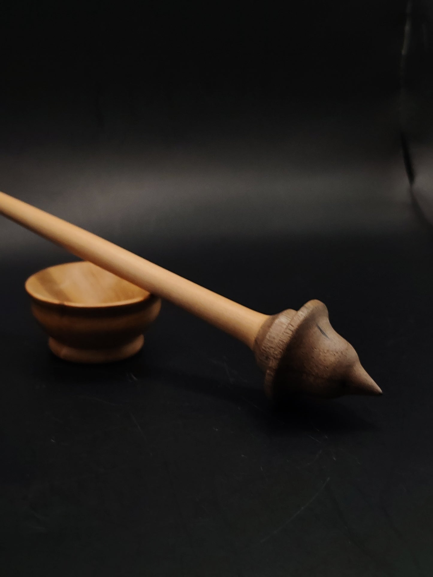 Support Spindle Set 13g Yarn Spinning Tool Pear Shaft Walnut Whorl Pear Bowl