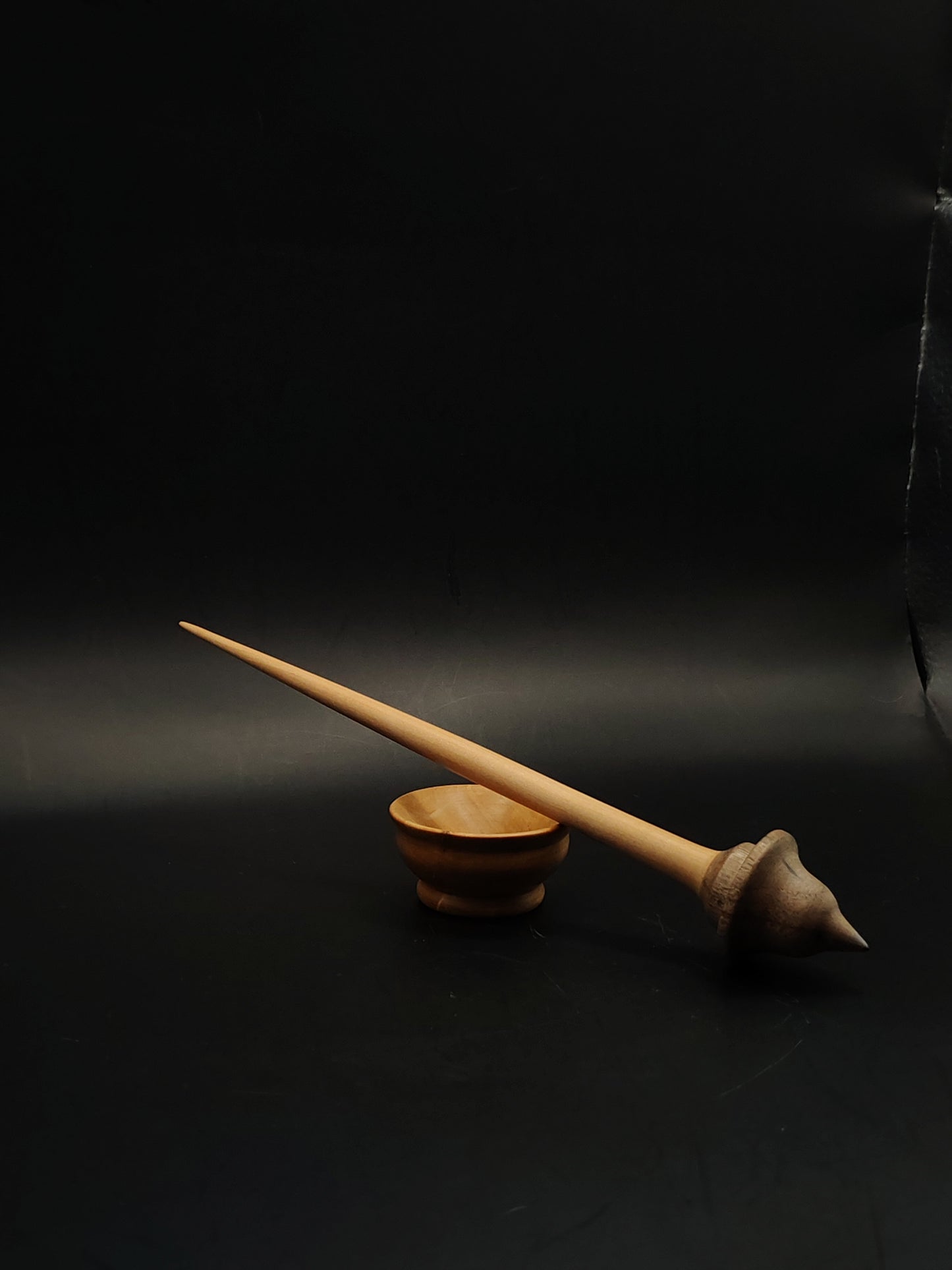 Support Spindle Set 13g Yarn Spinning Tool Pear Shaft Walnut Whorl Pear Bowl