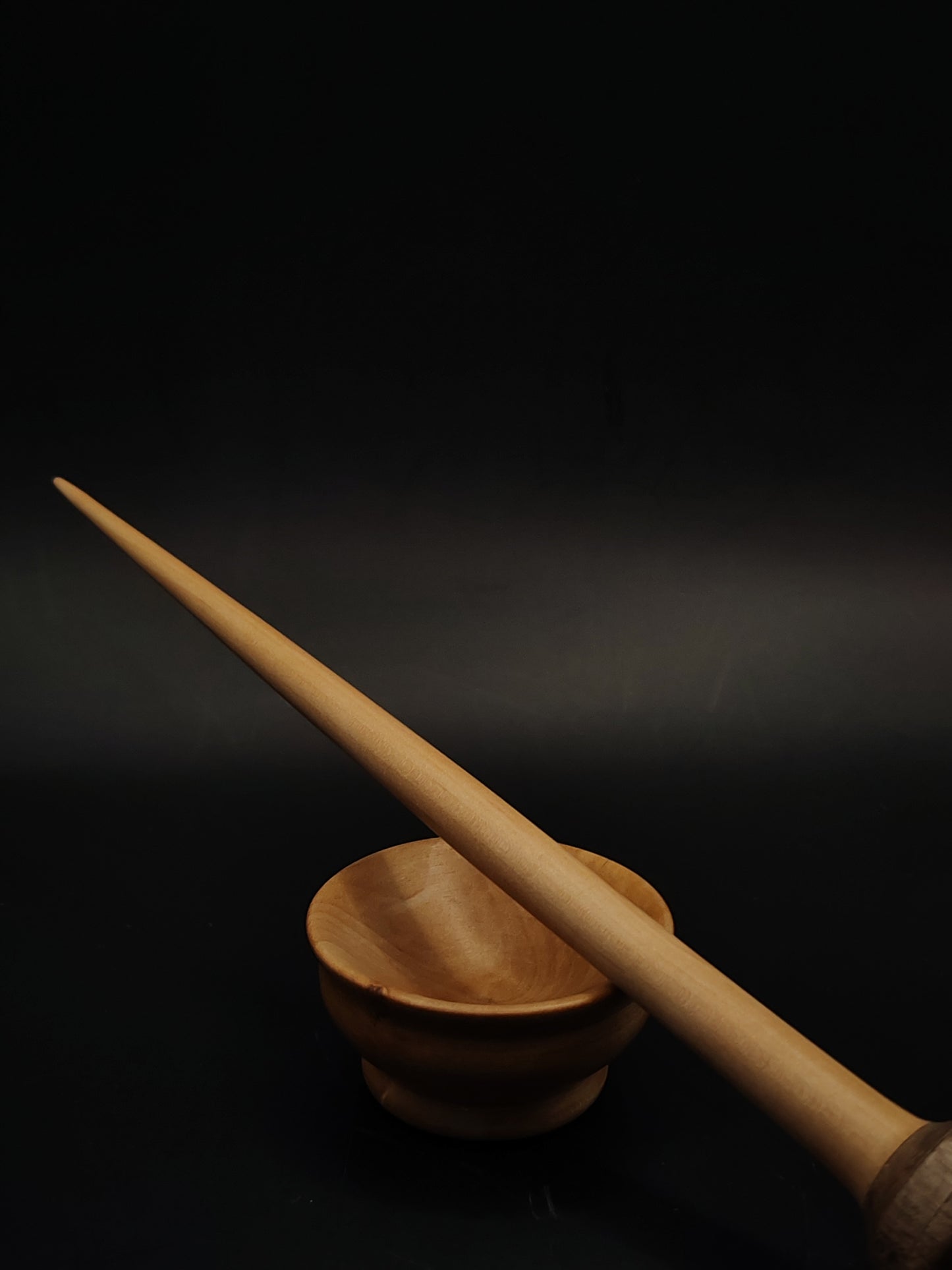 Support Spindle Set 13g Yarn Spinning Tool Pear Shaft Walnut Whorl Pear Bowl