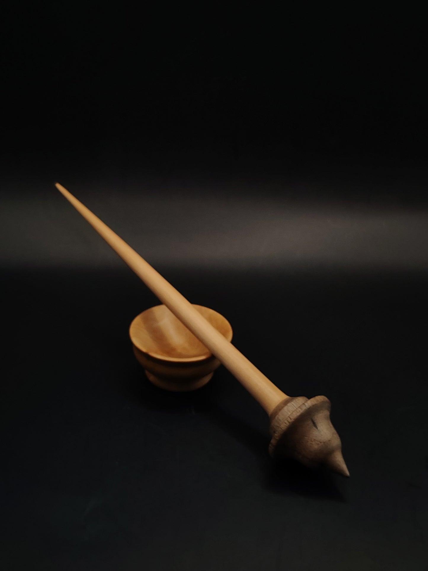 Support Spindle Set 13g Yarn Spinning Tool Pear Shaft Walnut Whorl Pear Bowl