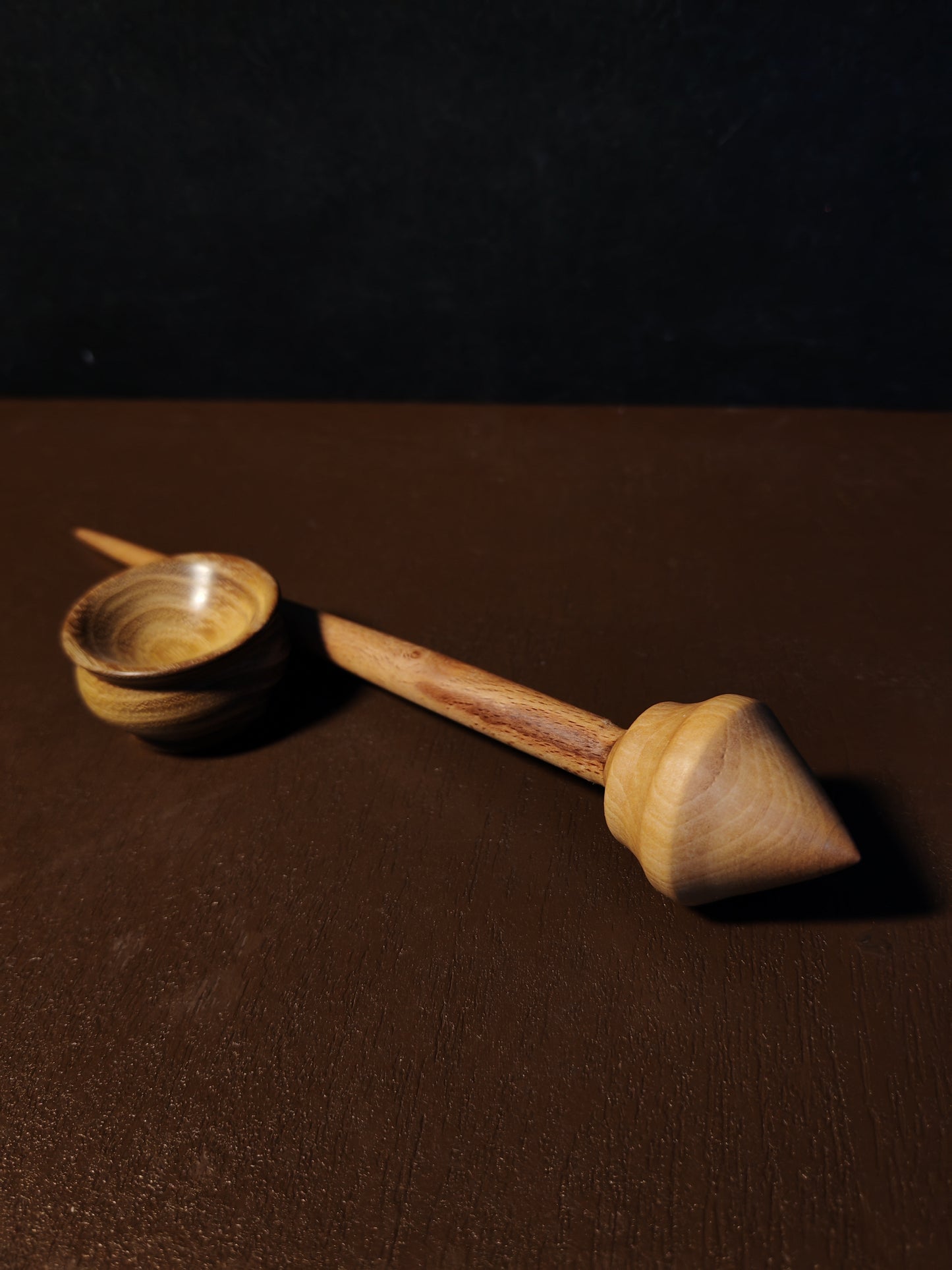 Support Spindle Set 22g Yarn Spinning Tool Beech Shaft Pear Whorl Acacia Bowl