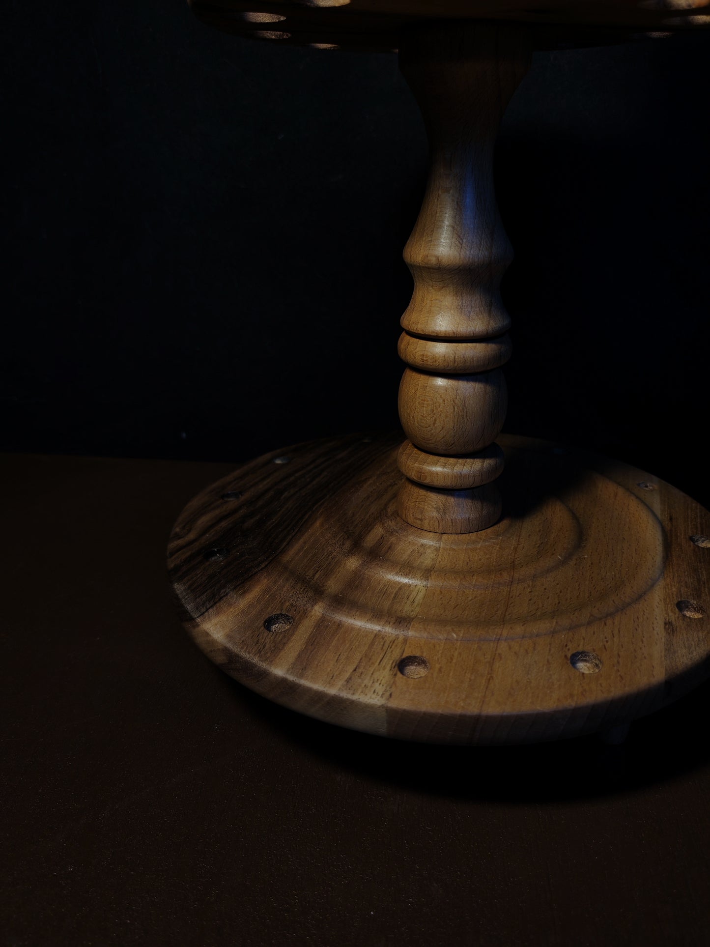 Spindle Stand Wooden Holder Fiber Spinning Organizer Multi Wood Handmade Storage