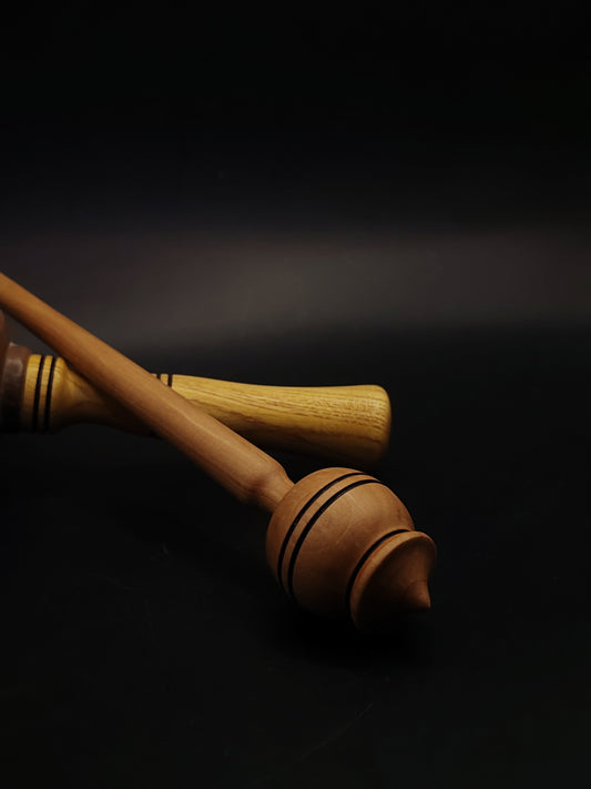 Support Spindle Set 27g Aged Pear Wood Yarn Spinning Tool Wooden Bowl