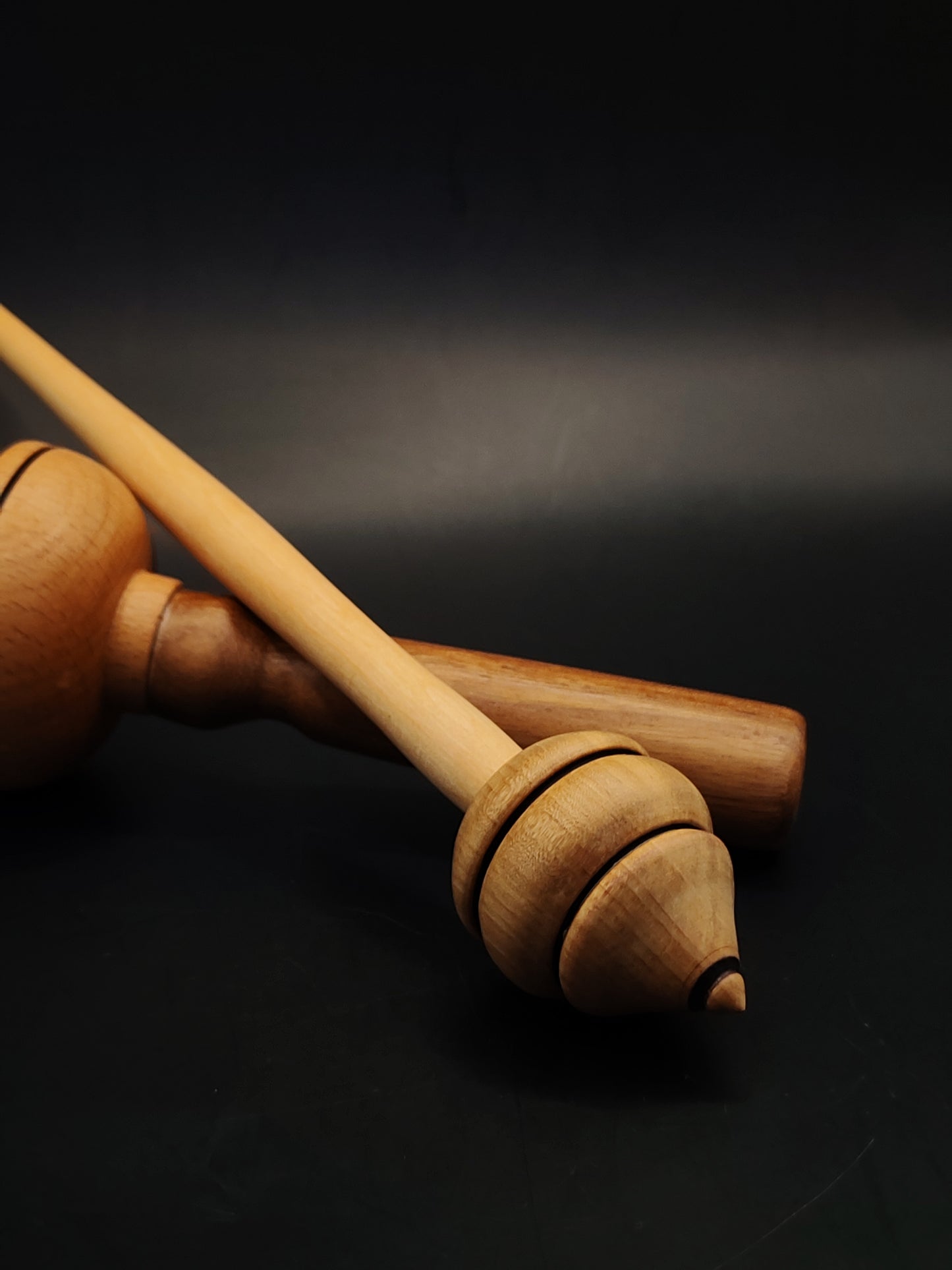 Support Spindle Set 25g Yarn Spinning Tool Apple Shaft Pear Whorl Wooden Bowl