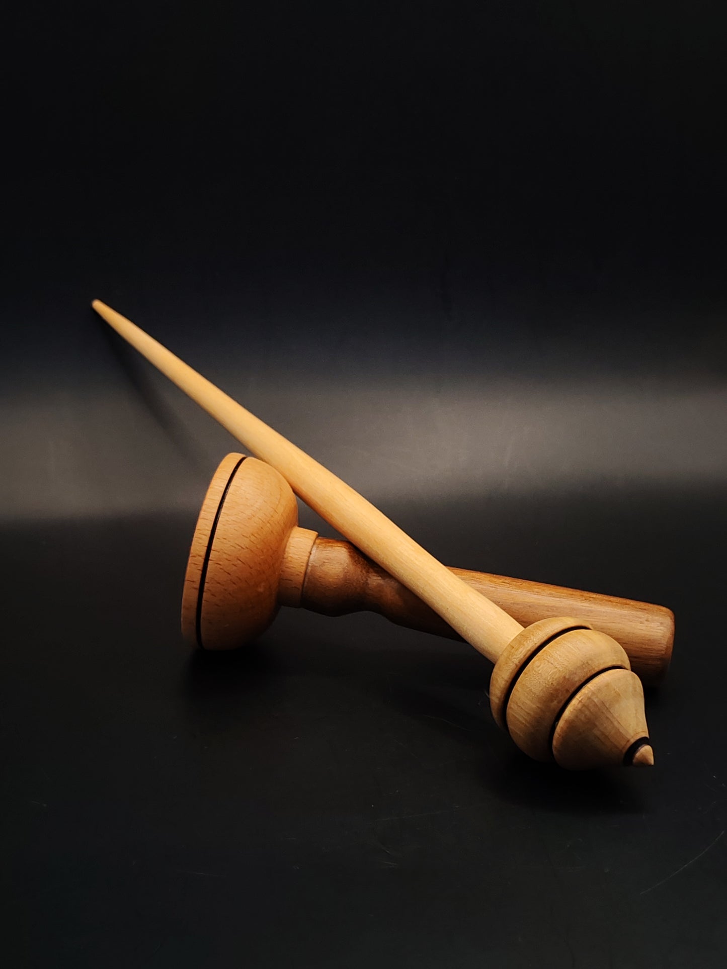 Support Spindle Set 25g Yarn Spinning Tool Apple Shaft Pear Whorl Wooden Bowl
