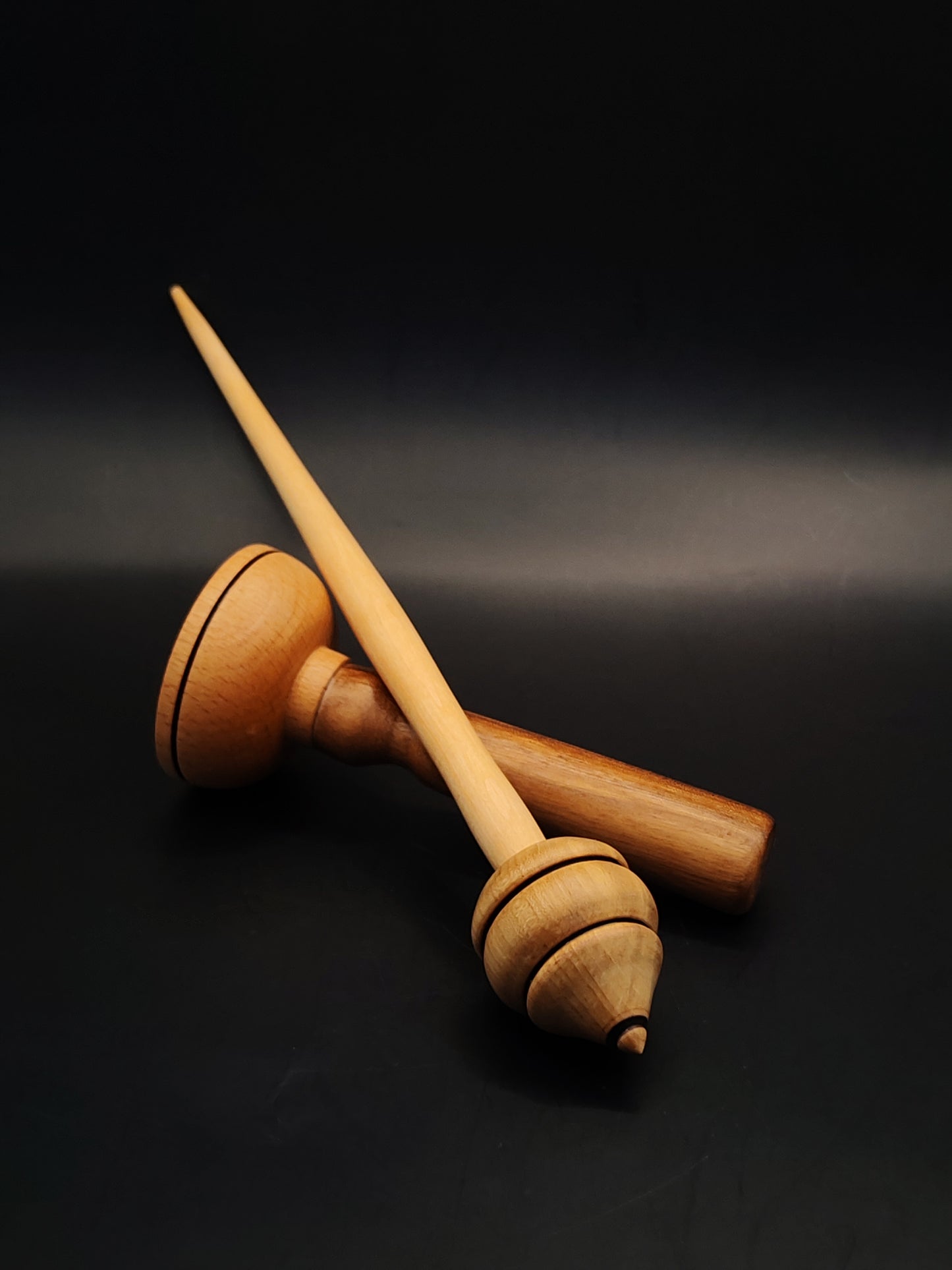 Support Spindle Set 25g Yarn Spinning Tool Apple Shaft Pear Whorl Wooden Bowl