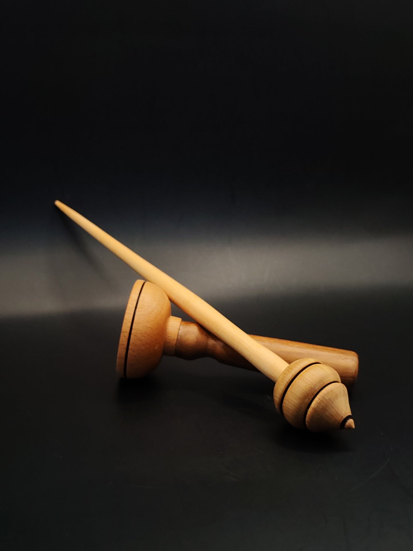 Support Spindle Set 25g Yarn Spinning Tool Apple Shaft Pear Whorl Wooden Bowl