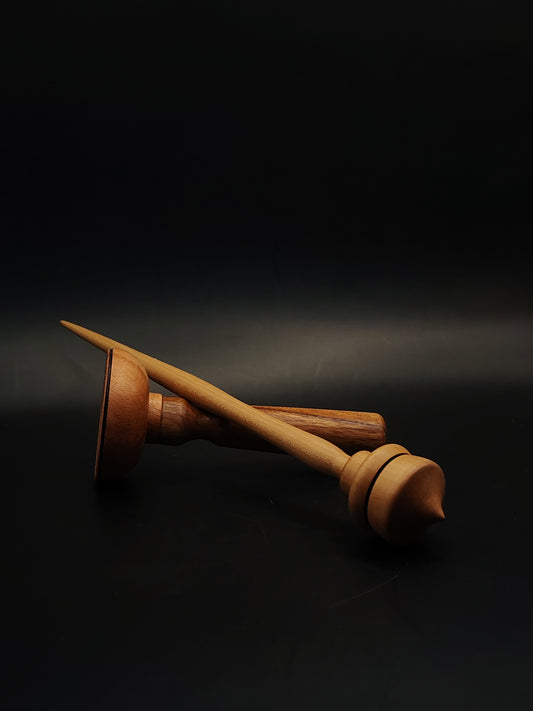 Support Spindle Set 25g Yarn Spinning Tool Apple Shaft Pear Whorl Wooden Bowl