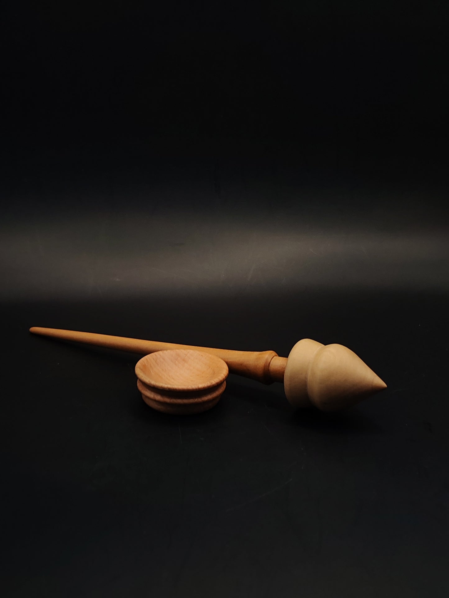 Support Spindle Set 21g Yarn Spinning Tool Pear Shaft Apple Whorl Beech Bowl