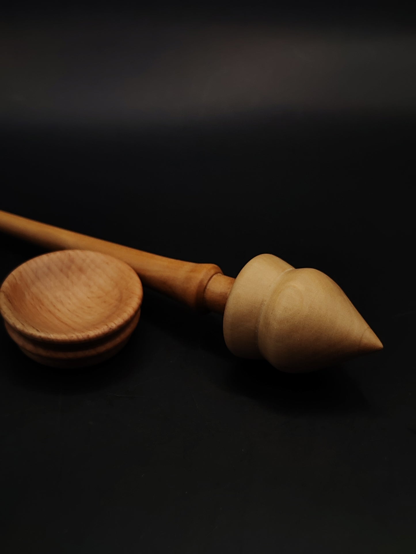 Support Spindle Set 21g Yarn Spinning Tool Pear Shaft Apple Whorl Beech Bowl