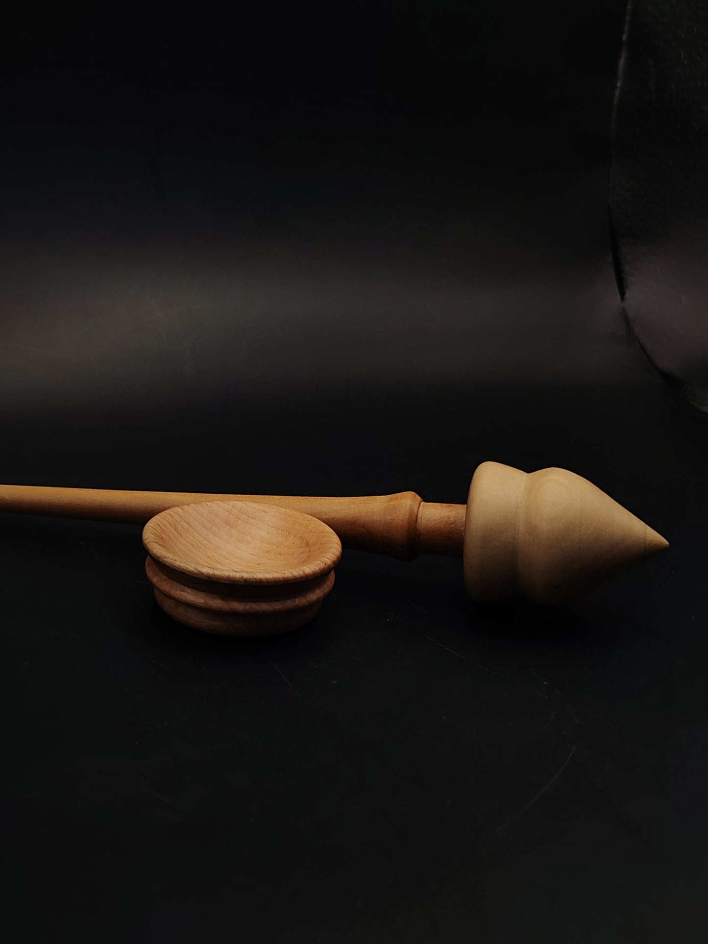 Support Spindle Set 21g Yarn Spinning Tool Pear Shaft Apple Whorl Beech Bowl