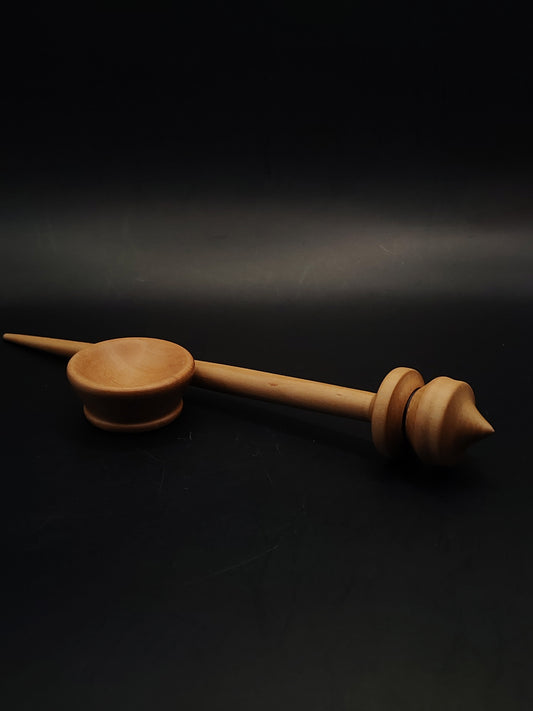 Support Spindle Set 22g Yarn Spinning Tool Beech Shaft Pear Whorl Acacia Bowl
