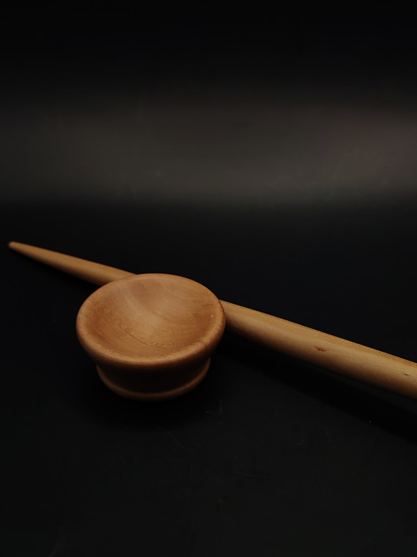 Support Spindle Set 22g Yarn Spinning Tool Beech Shaft Pear Whorl Acacia Bowl
