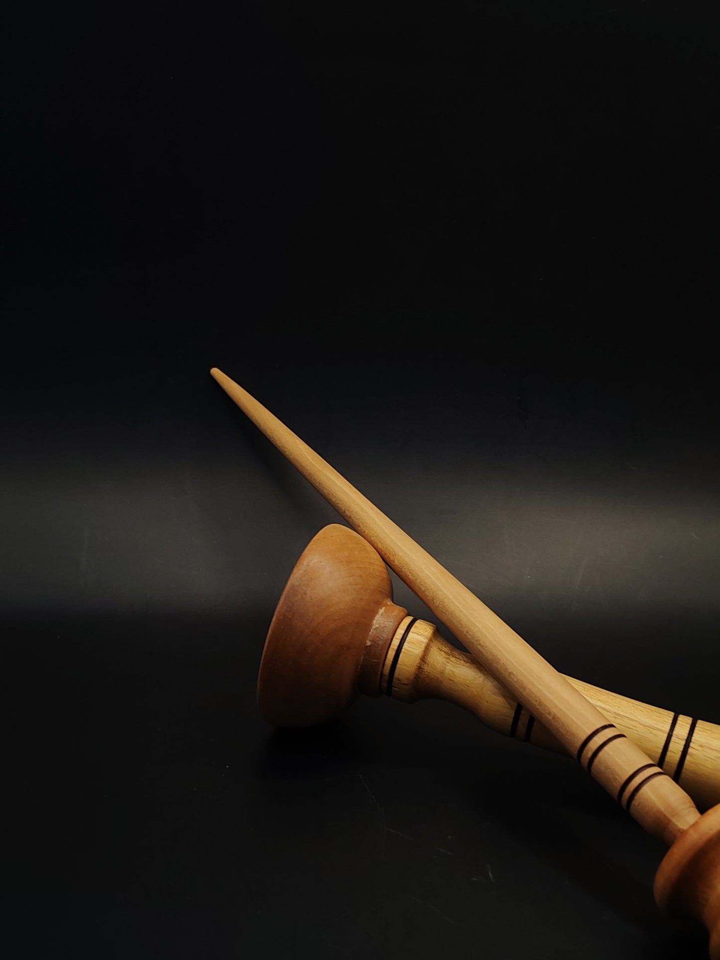Support Spindle Set 29g Yarn Spinning Tool Pear Shaft Elm Whorl Wooden Bowl
