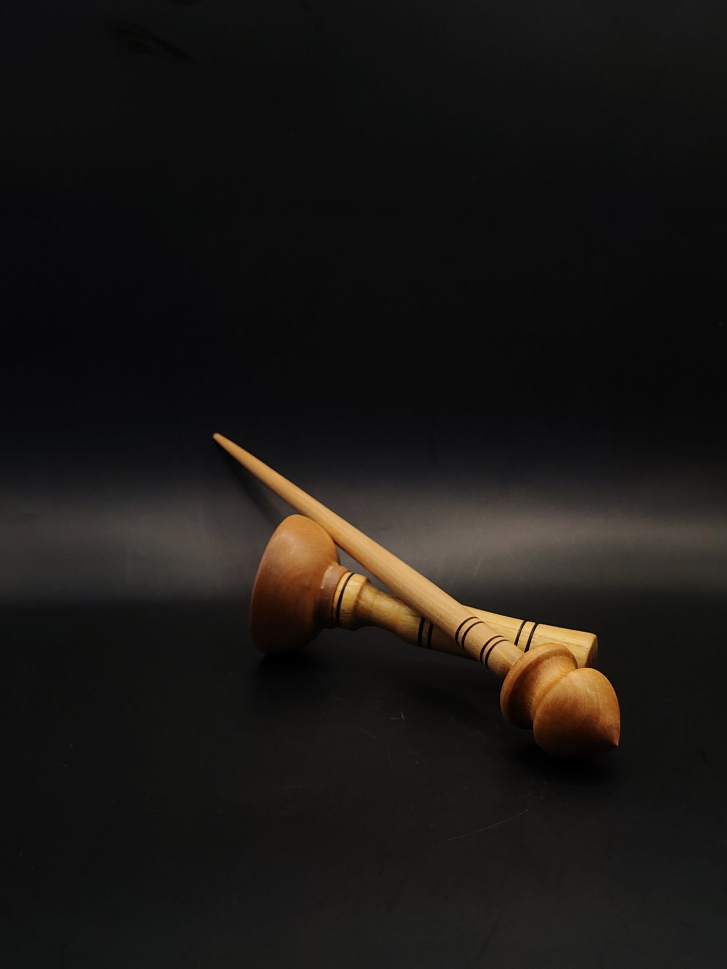 Support Spindle Set 29g Yarn Spinning Tool Pear Shaft Elm Whorl Wooden Bowl