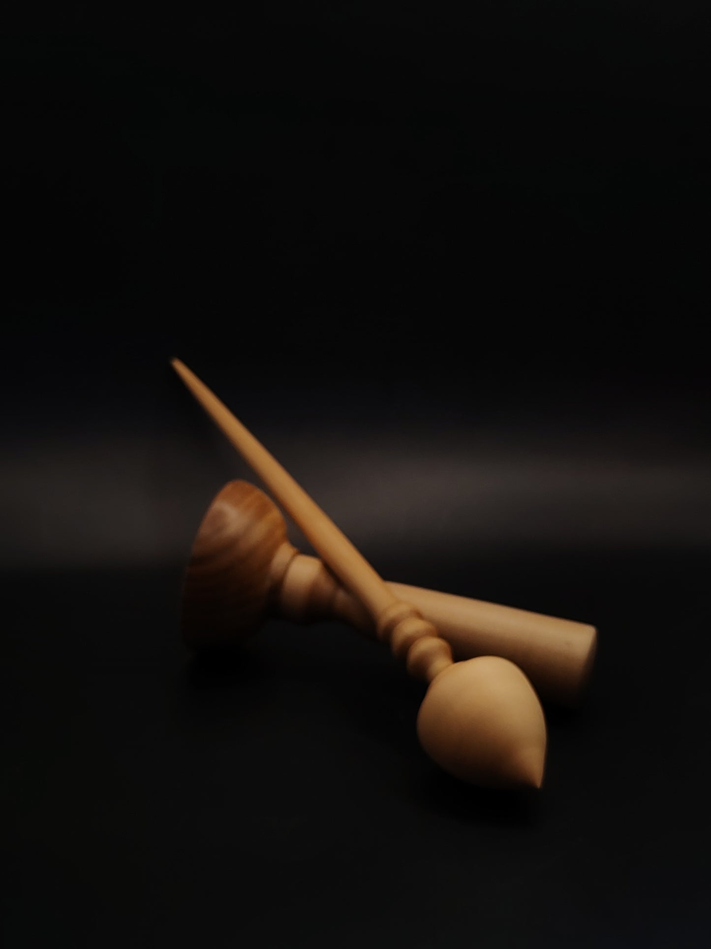 Support Spindle Set 28g Yarn Spinning Tool Sycamore Shaft Apple Whorl Wooden Bowl