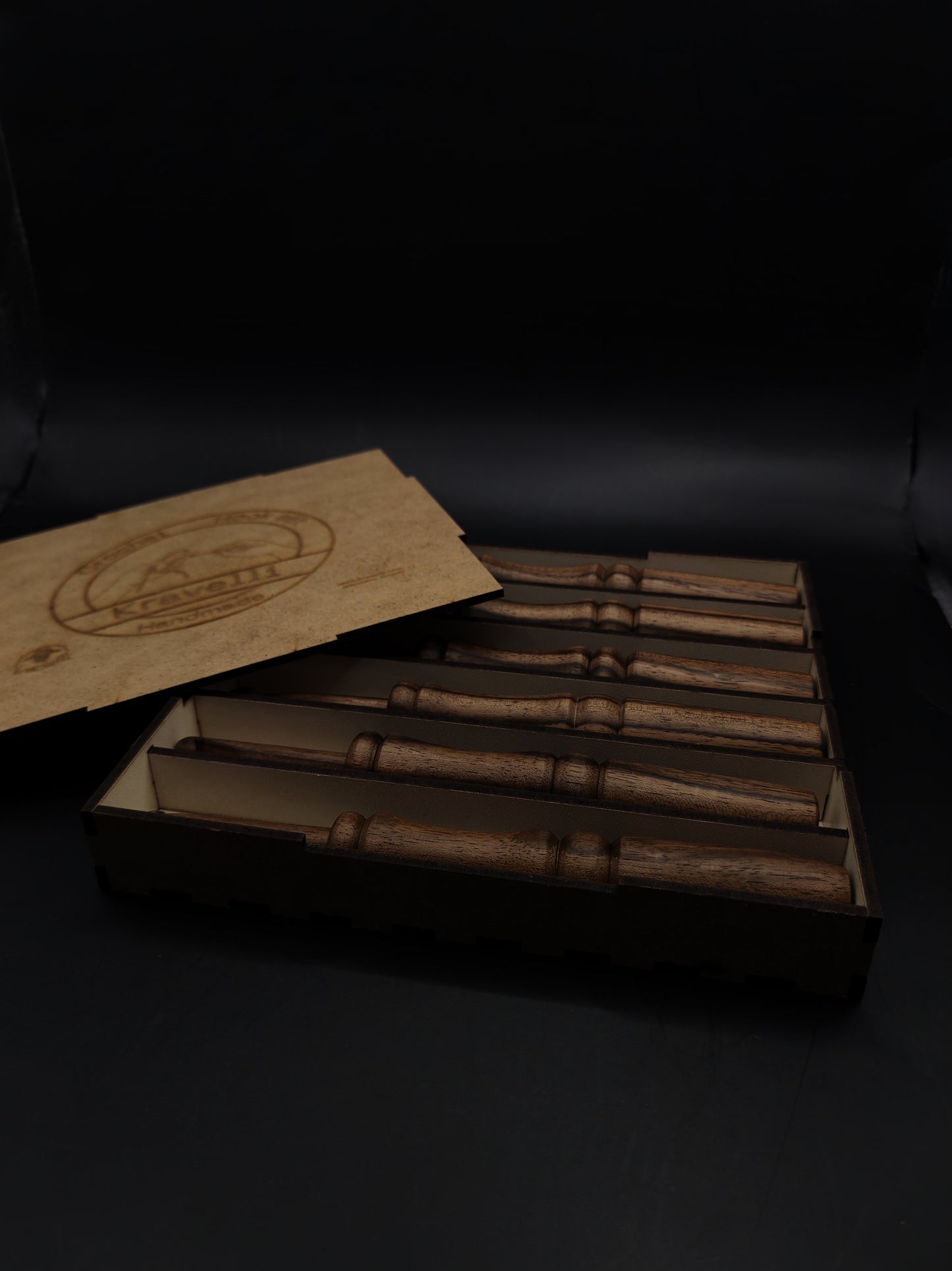 Walnut Crochet Hook Set Wooden Crochet Needles with Storage Box Handmade Kit
