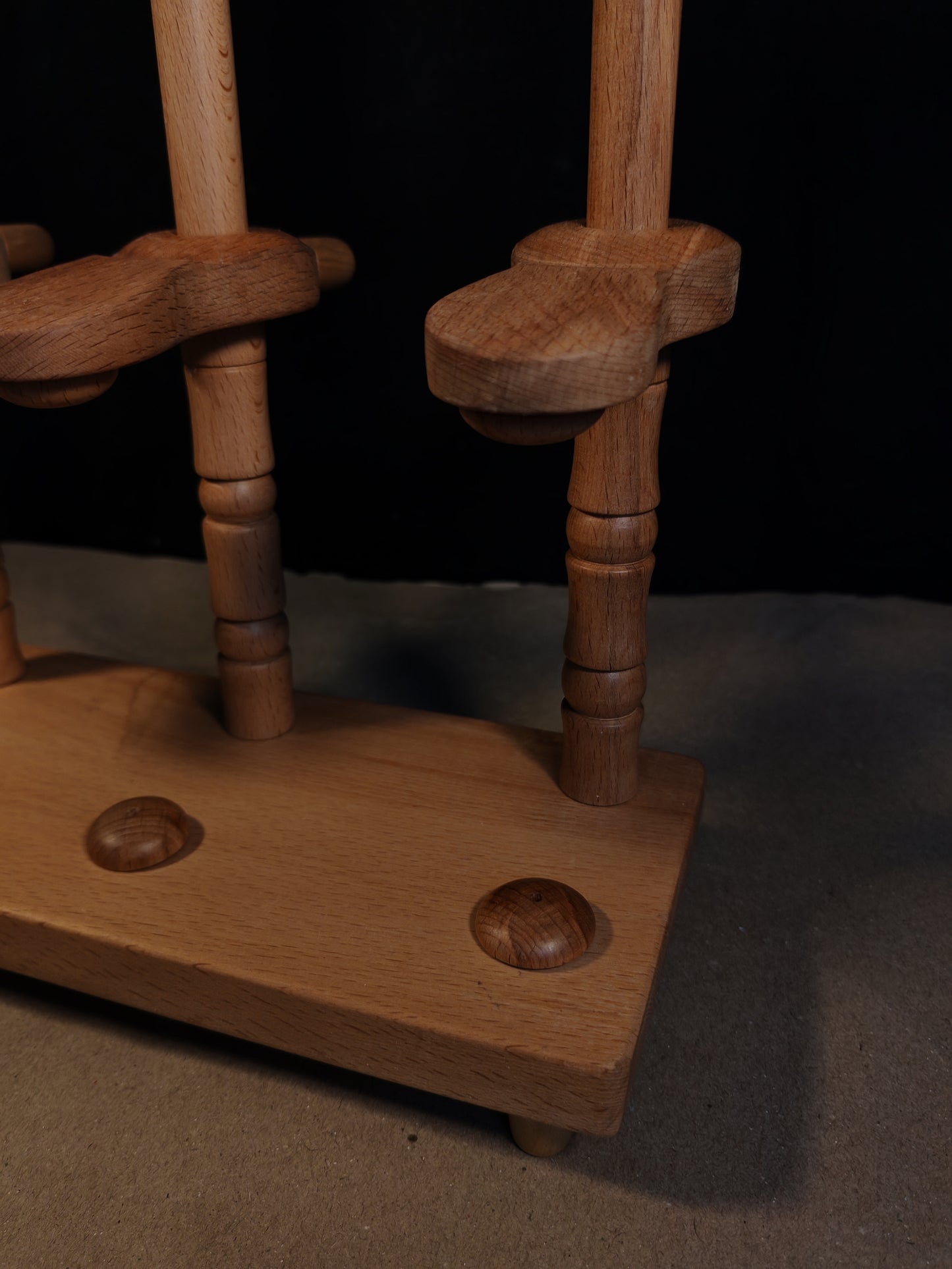 Lazy Anna Support Spindle Plying Tool Wooden Lazy Kate for 3 Ply Yarn