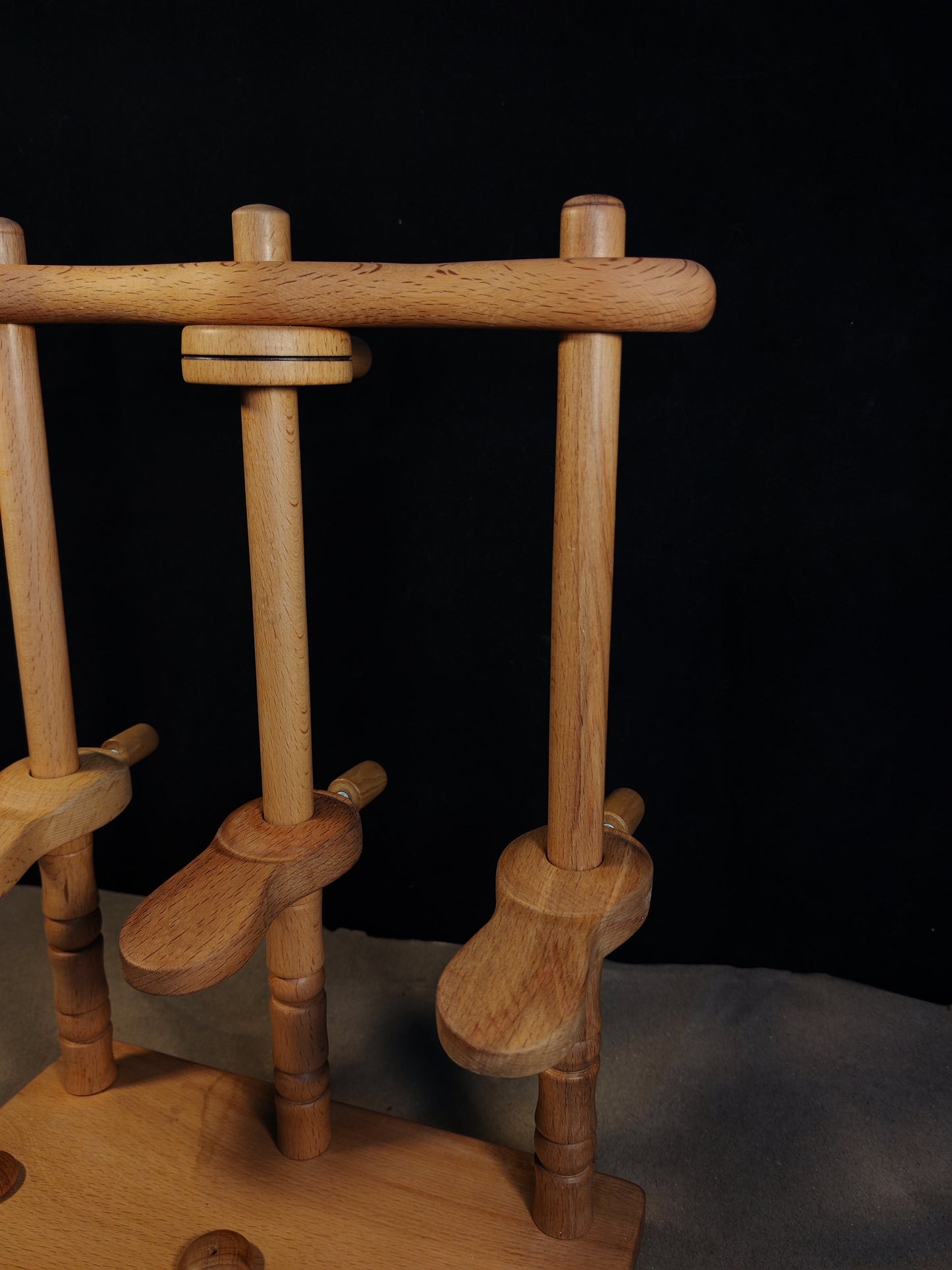 Lazy Anna Support Spindle Plying Tool Wooden Lazy Kate for 3 Ply Yarn