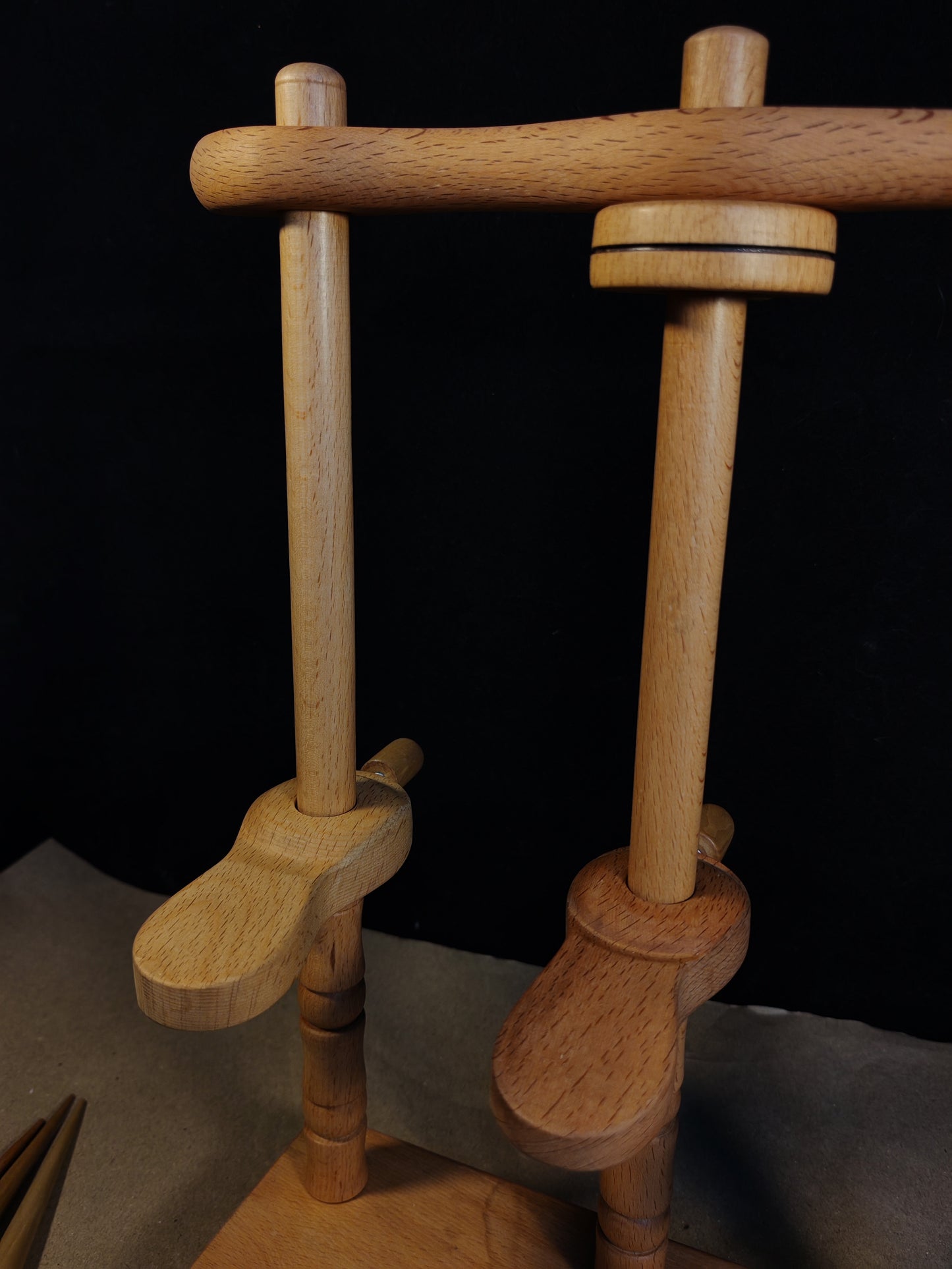Lazy Anna Support Spindle Plying Tool Wooden Lazy Kate for 3 Ply Yarn