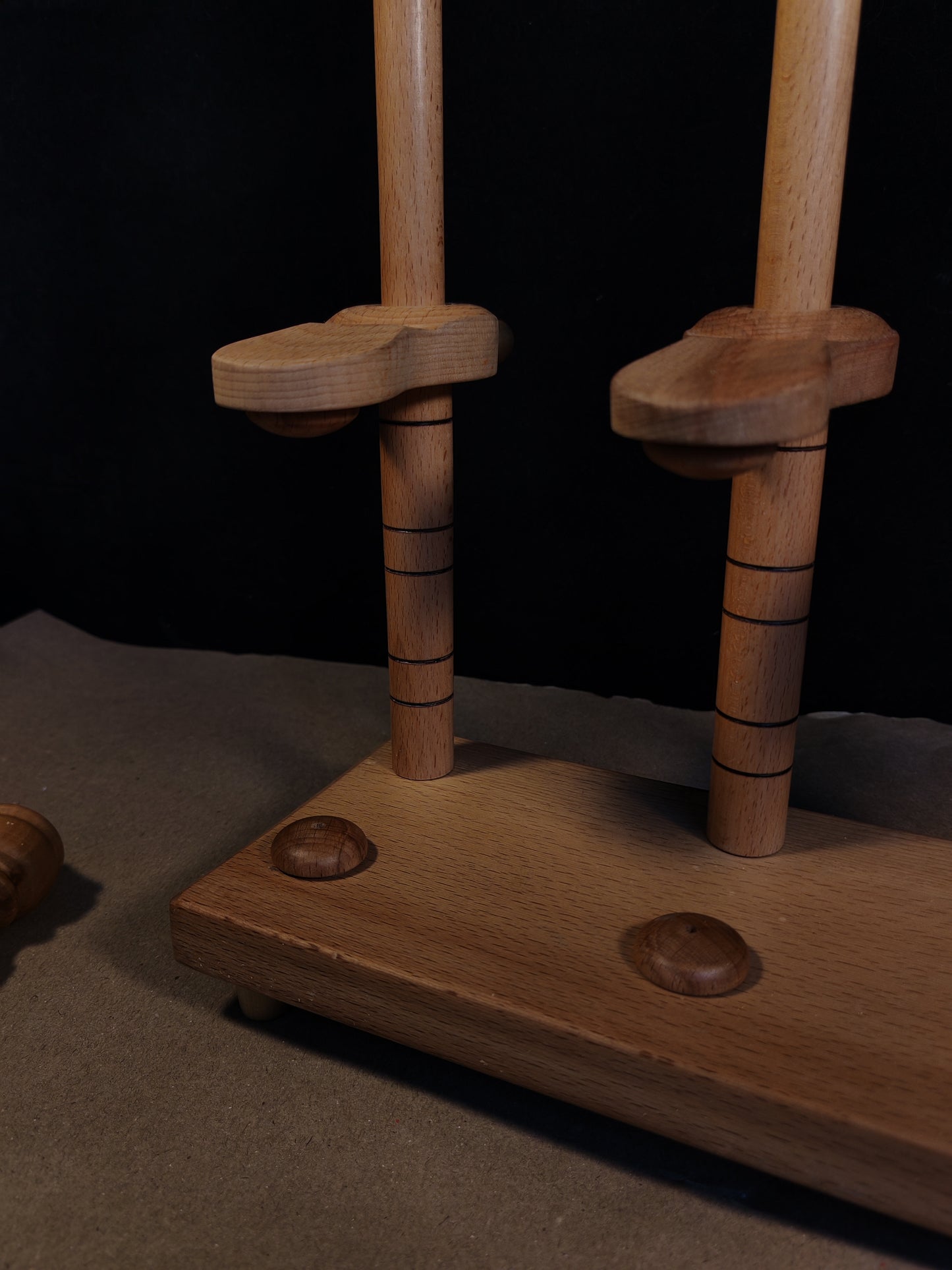 Support Spindle Plying Stand Wooden 3 Ply Yarn Tool Lazy Anna Handmade