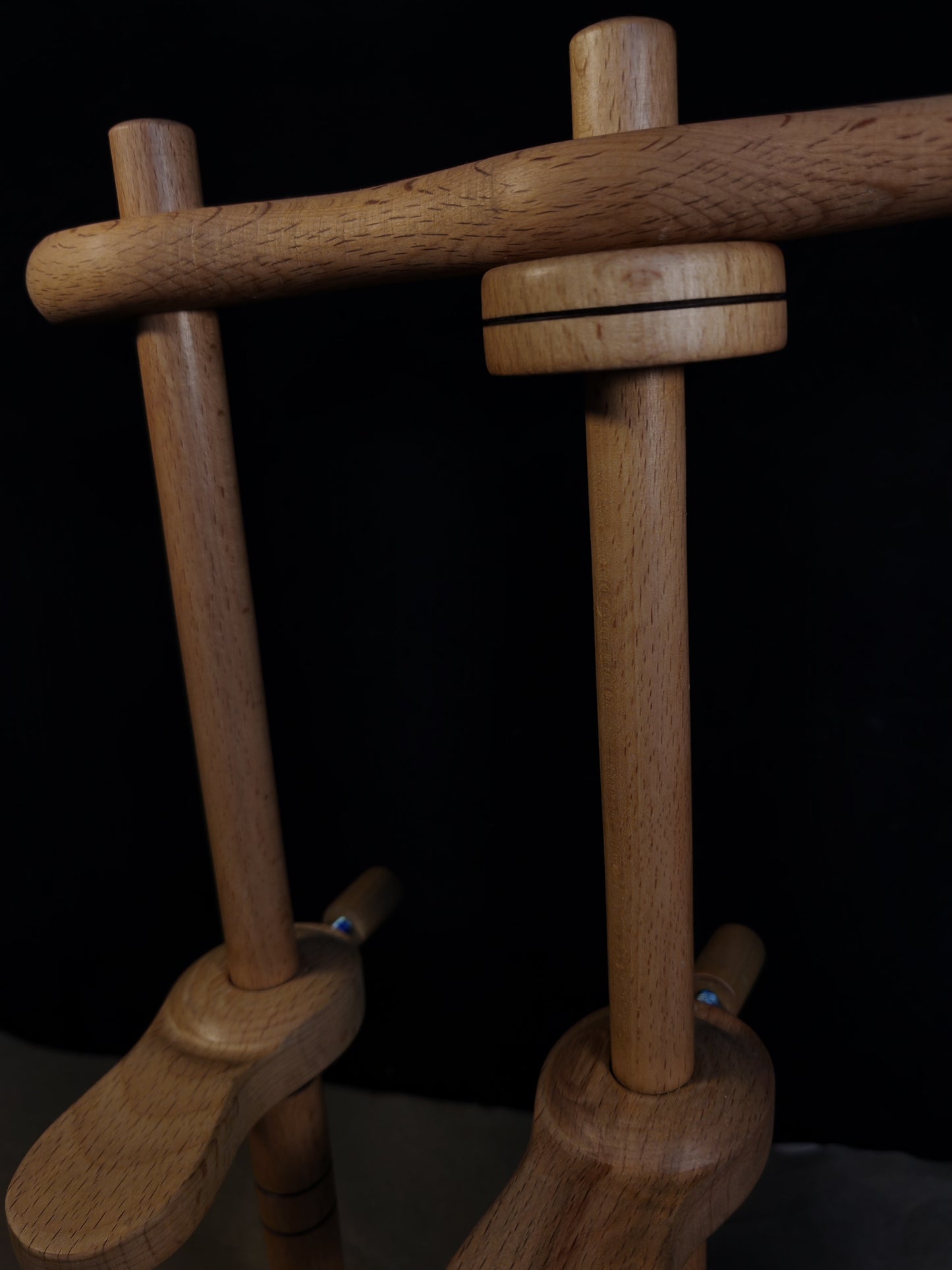 Support Spindle Plying Stand Wooden 3 Ply Yarn Tool Lazy Anna Handmade