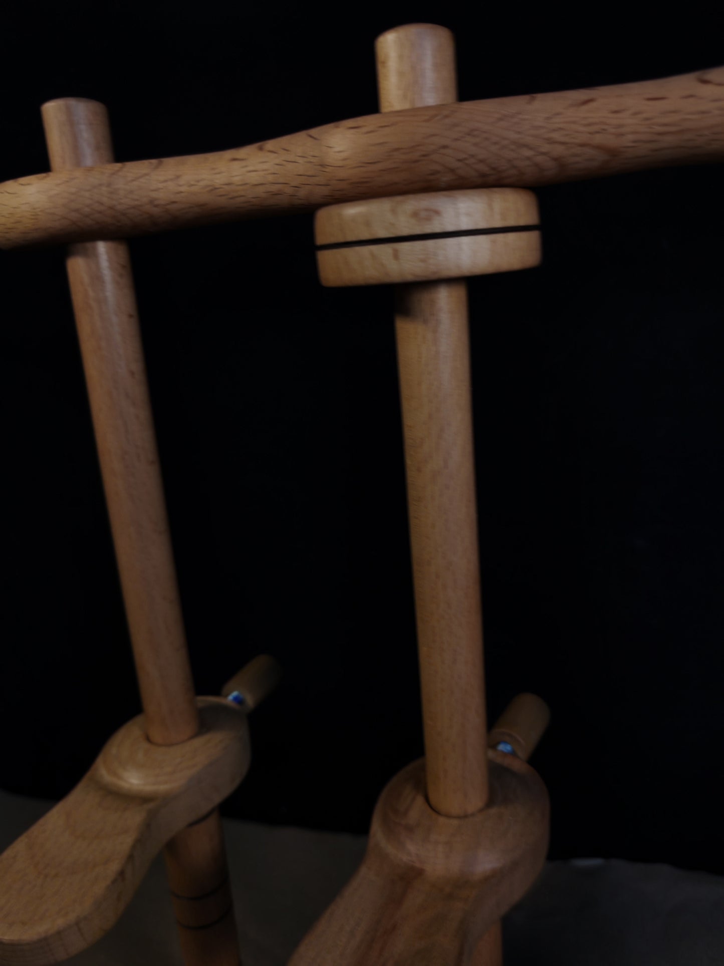 Support Spindle Plying Stand Wooden 3 Ply Yarn Tool Lazy Anna Handmade