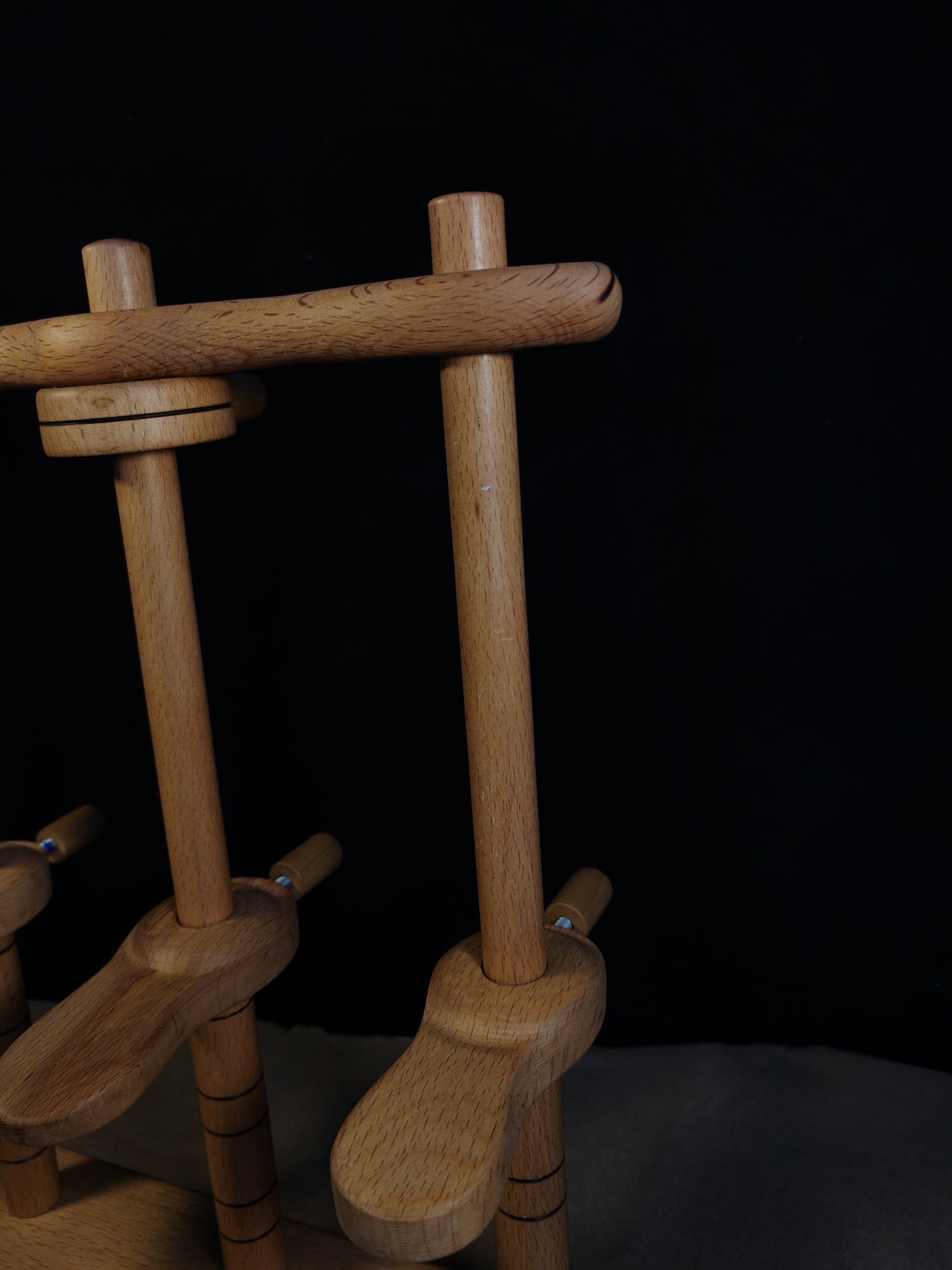 Support Spindle Plying Stand Wooden 3 Ply Yarn Tool Lazy Anna Handmade