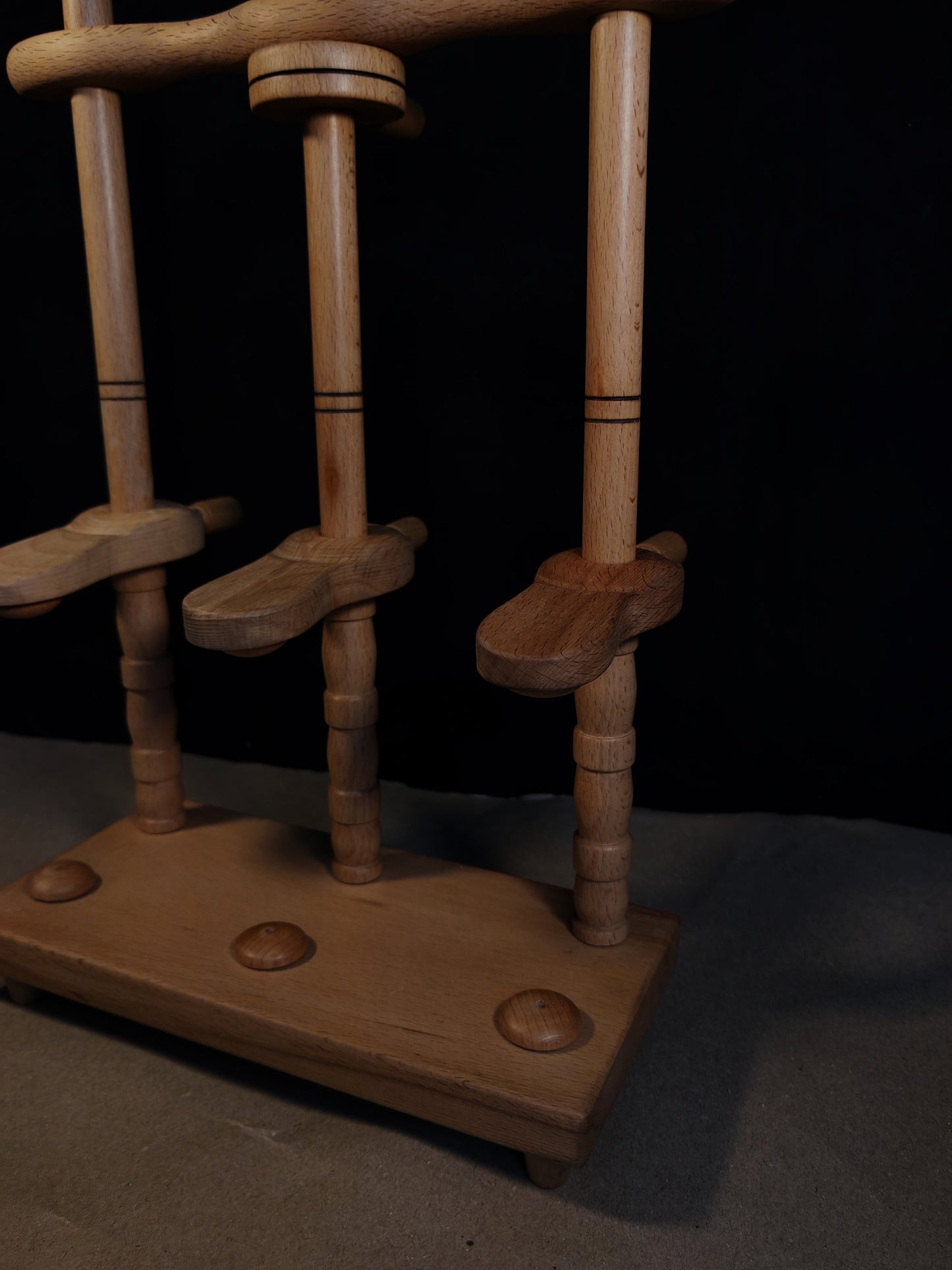 3 Ply Support Spindle Tool Wooden Lazy Anna Yarn Plying Station