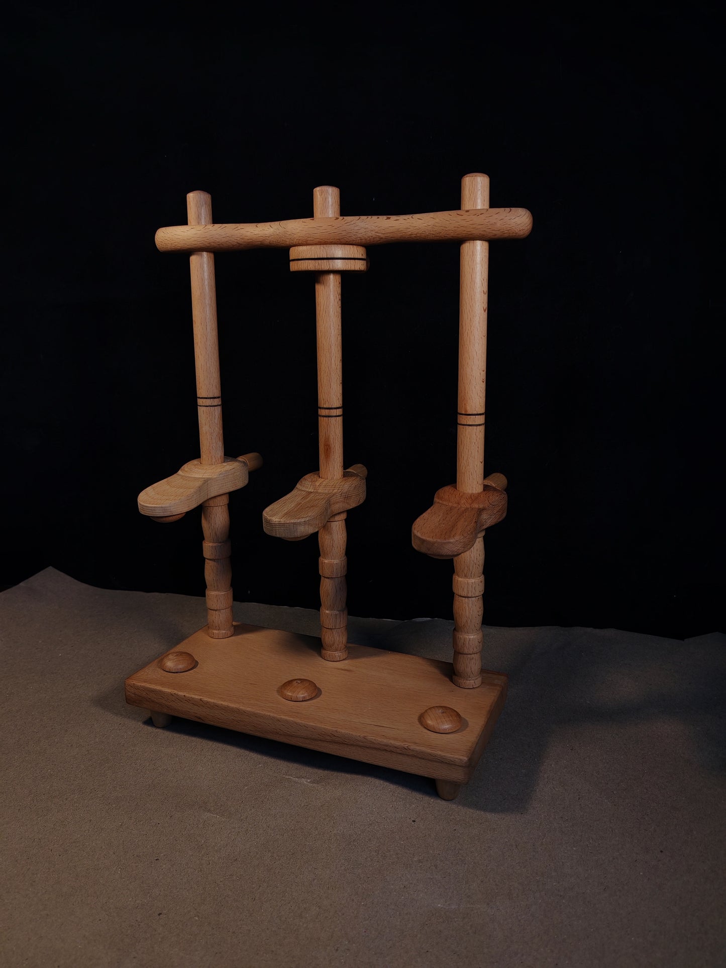 3 Ply Support Spindle Tool Wooden Lazy Anna Yarn Plying Station