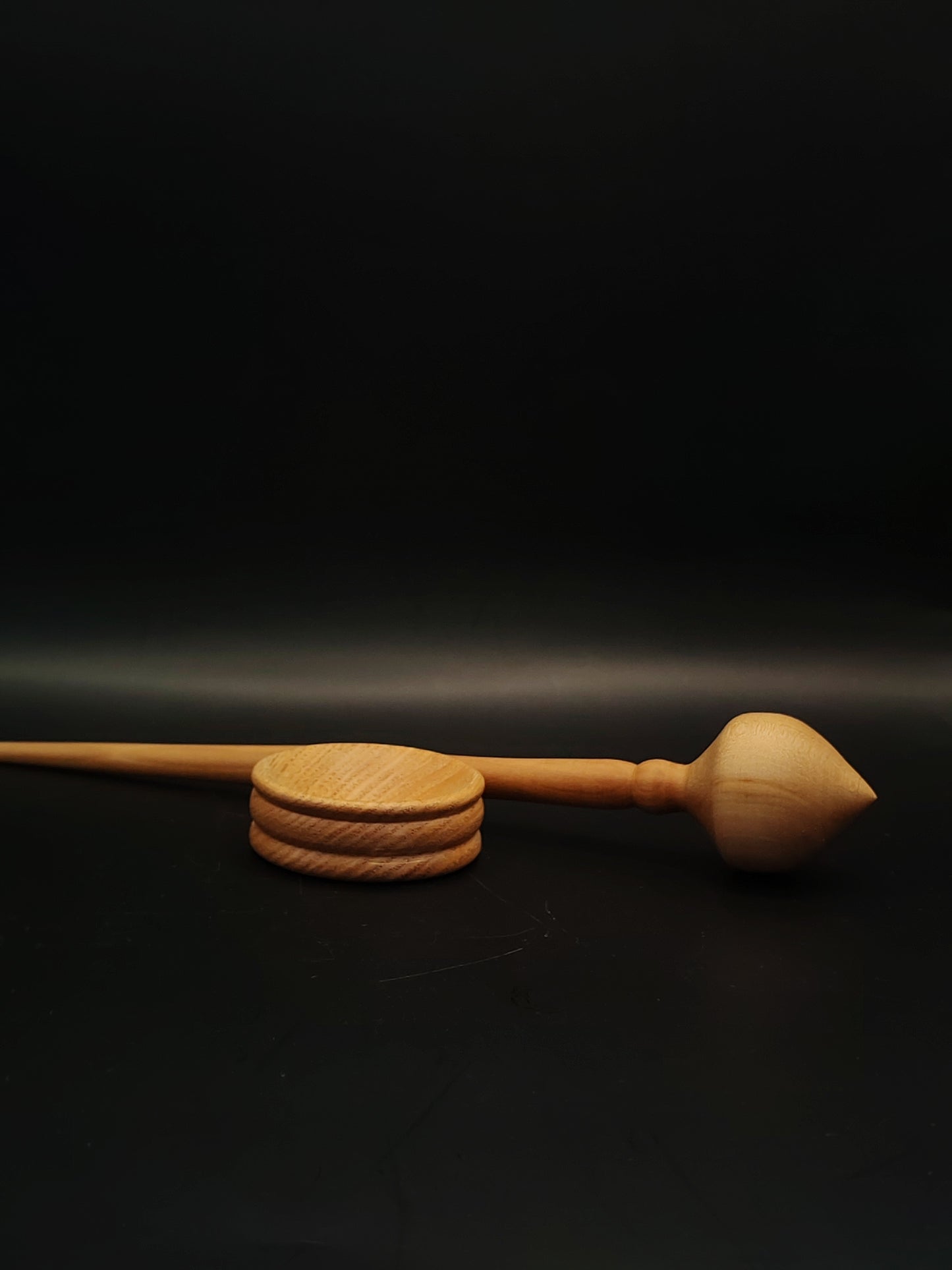 Support Spindle Set 24g Yarn Spinning Tool Pear Shaft Apple Whorl Oak Bowl