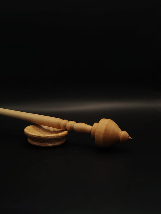 Support Spindle Set 25g Yarn Spinning Tool Apple Shaft Pear Whorl Oak Bowl