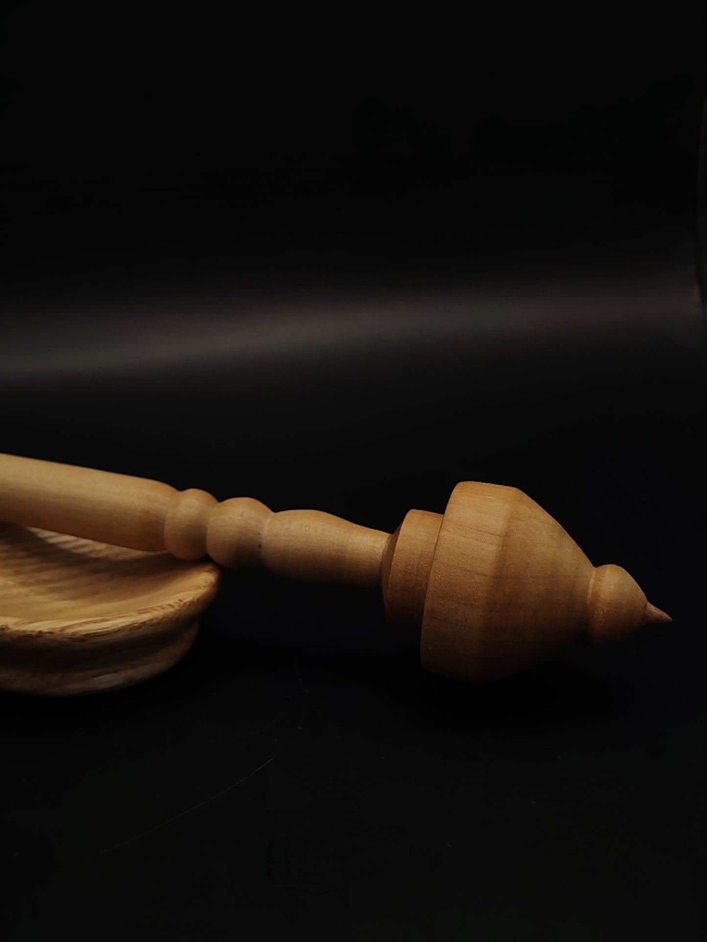 Support Spindle Set 25g Yarn Spinning Tool Apple Shaft Pear Whorl Oak Bowl