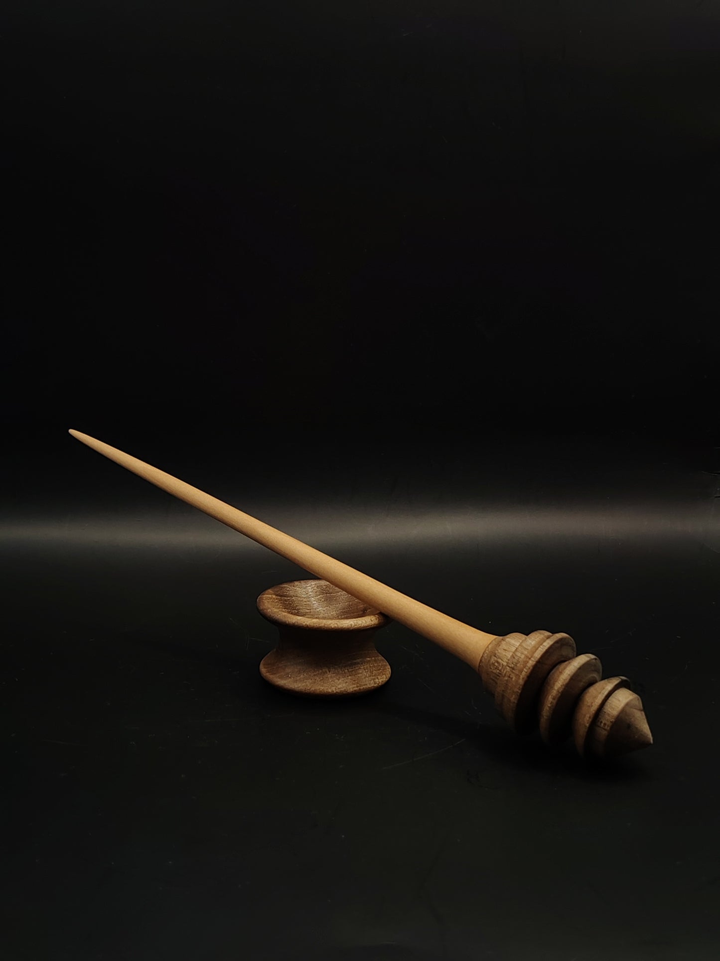 Support Spindle Set 17g Yarn Spinning Tool Apple Shaft Walnut Whorl Walnut Bowl